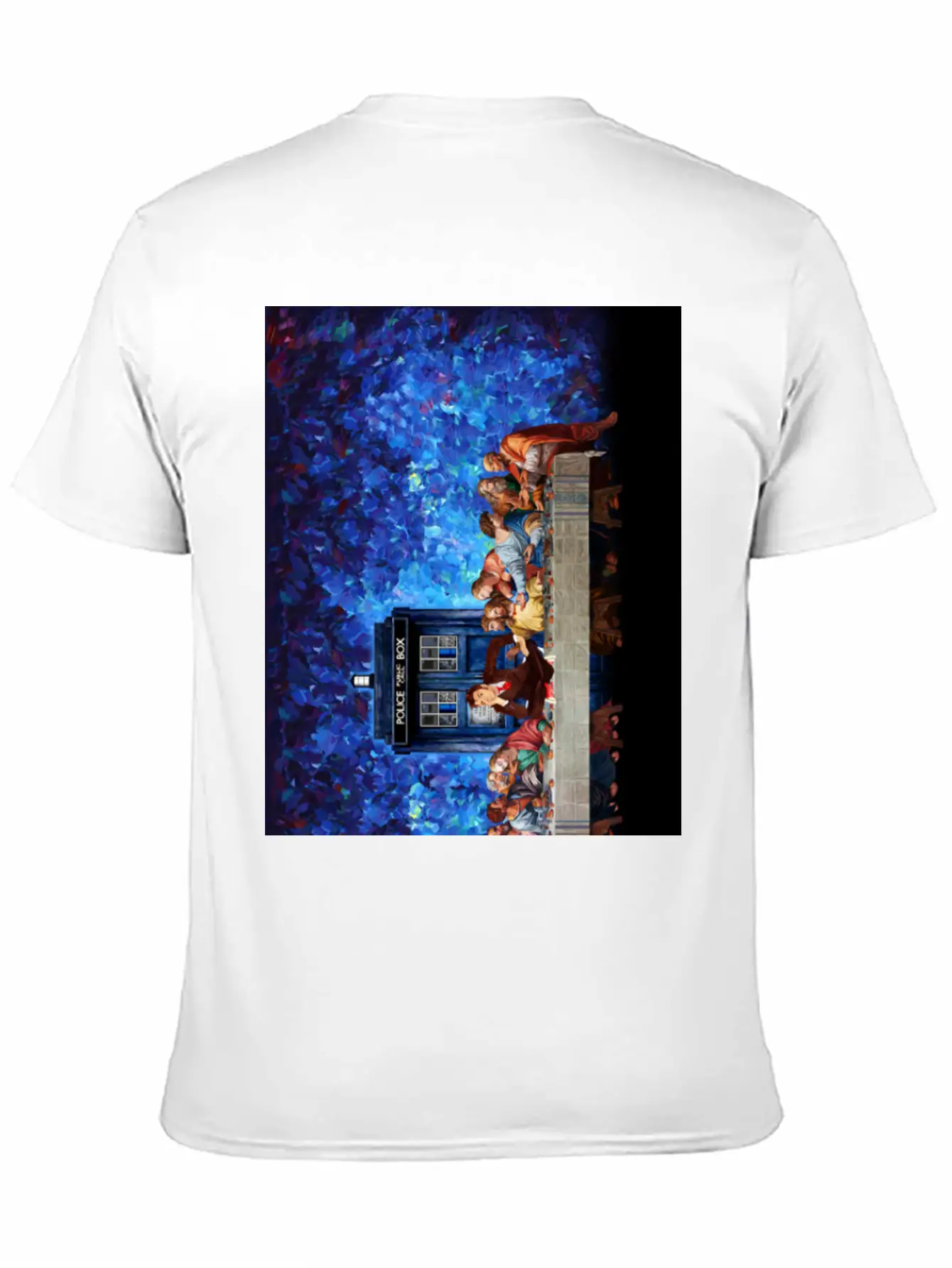 Time Traveller Lost In The Last Supper Phone Case Basic Graphic T-Shirt – Daily Comfort In Soft Cotton