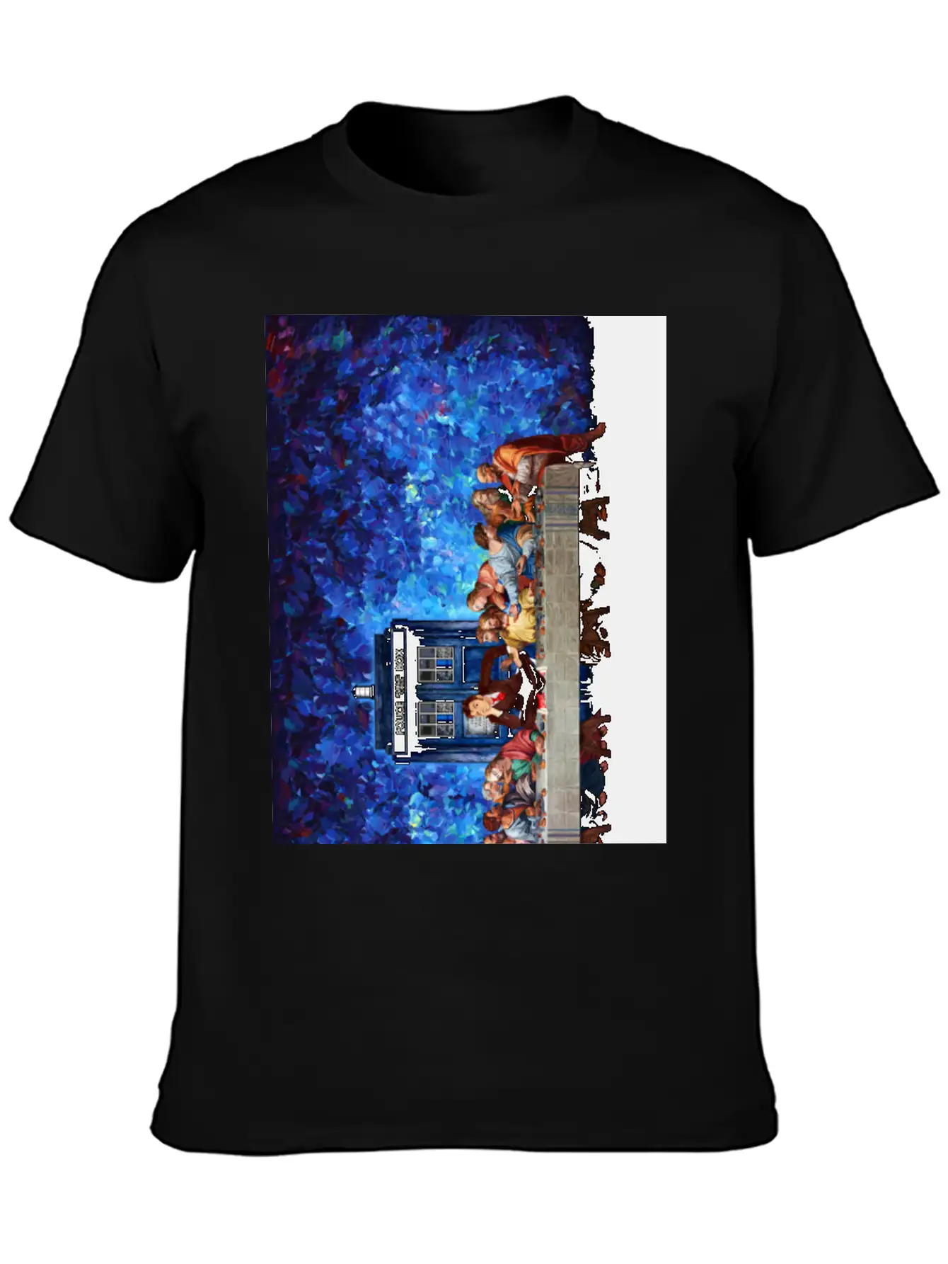 Time Traveller Lost In The Last Supper Phone Case Basic Graphic T-Shirt – Daily Comfort In Soft Cotton