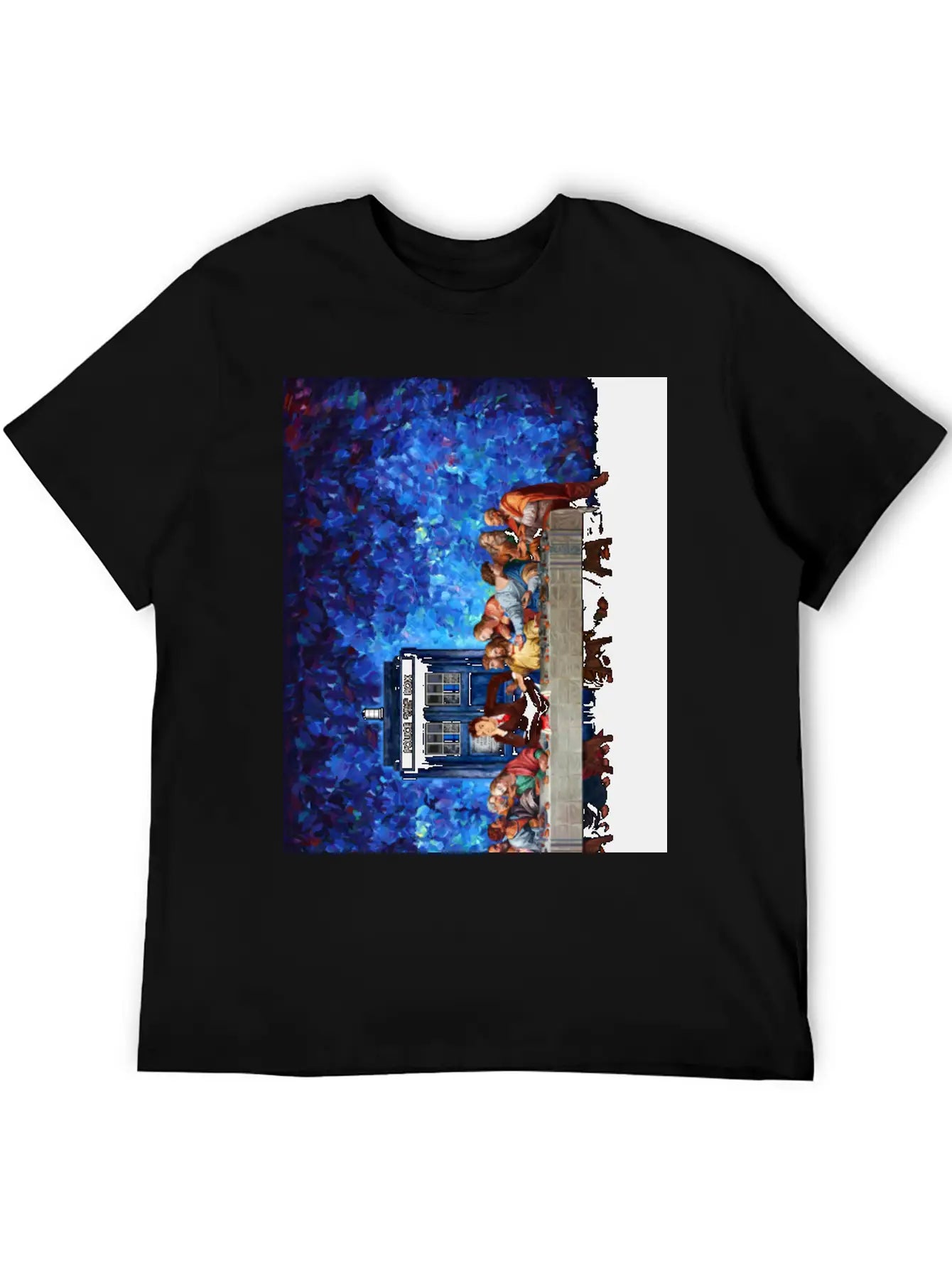 Time Traveller Lost In The Last Supper Phone Case Basic Graphic T-Shirt – Daily Comfort In Soft Cotton
