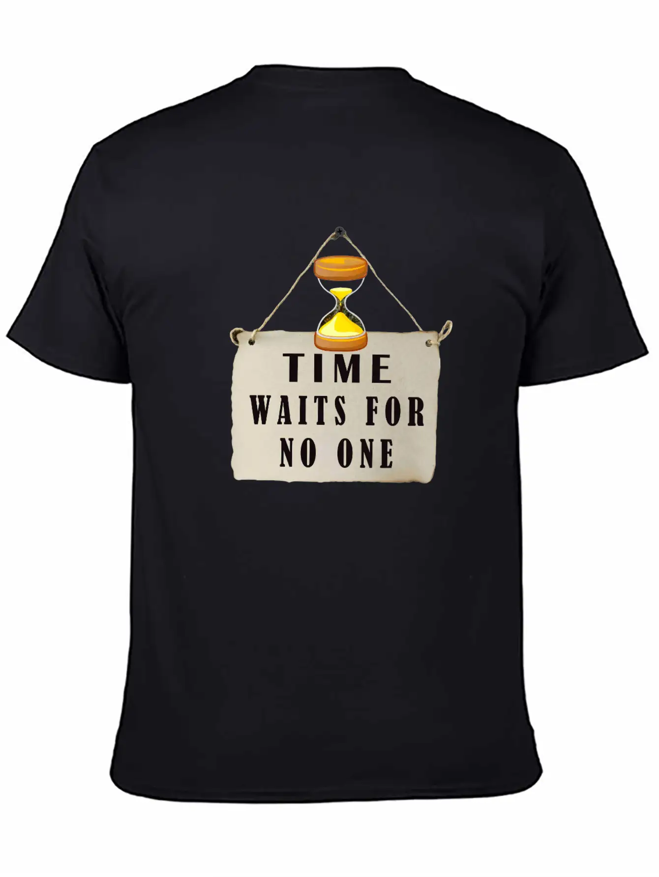 Time Waits For No One: Hourglass Wisdom Relaxed Everyday Tee – Lightweight And Durable Cotton