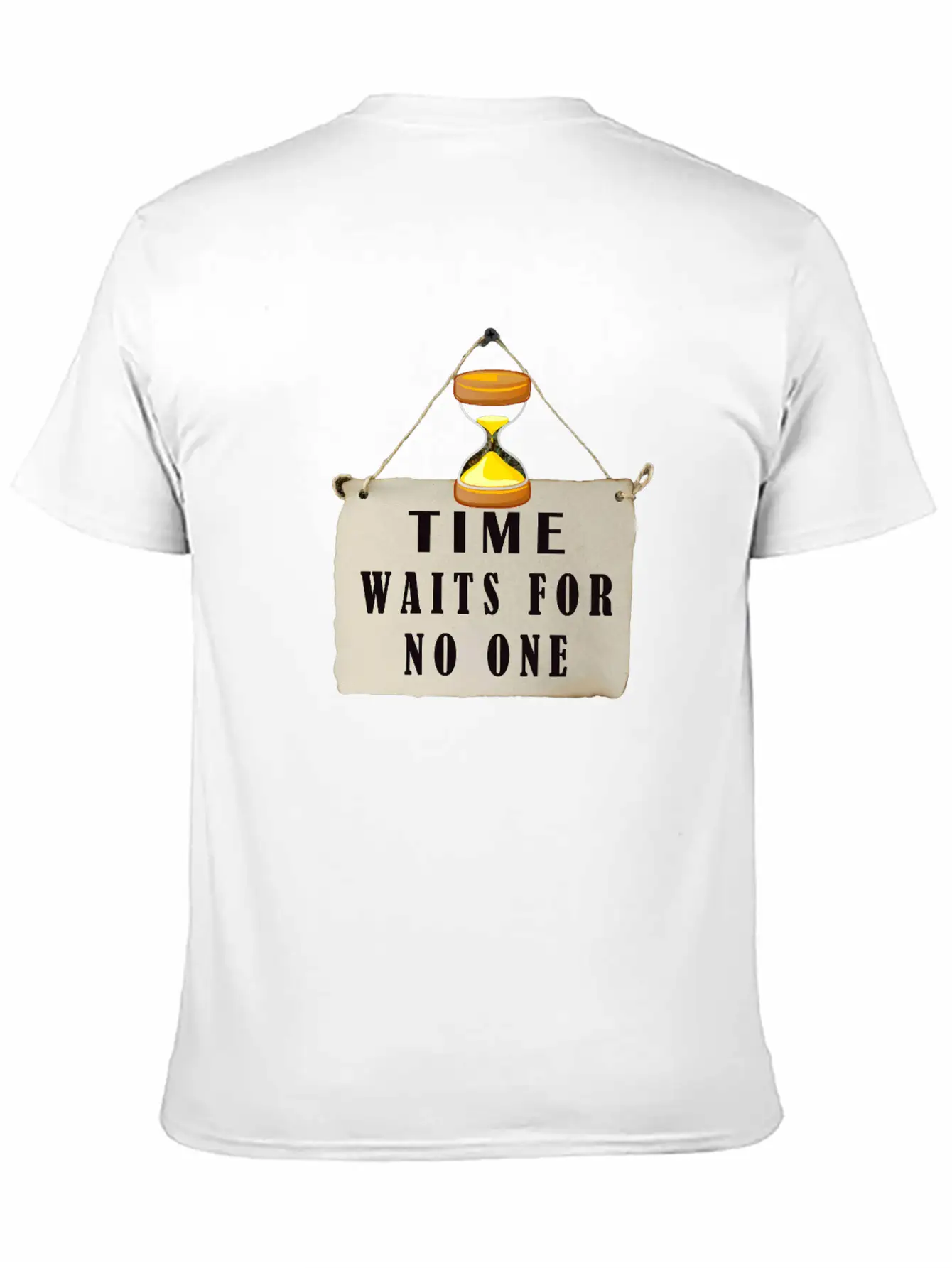 Time Waits For No One: Hourglass Wisdom Relaxed Everyday Tee – Lightweight And Durable Cotton
