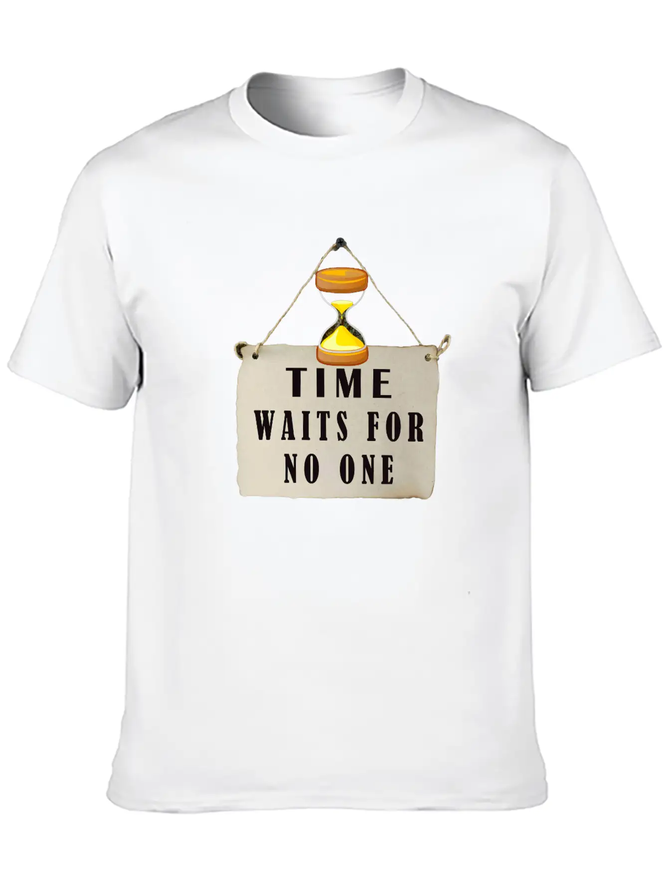Time Waits For No One: Hourglass Wisdom Relaxed Everyday Tee – Lightweight And Durable Cotton