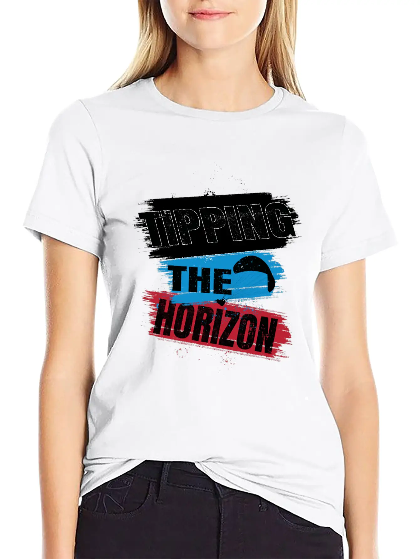Tipping The Horizon Lightweight Cotton T-Shirt – Daily Comfort Graphic Shirt