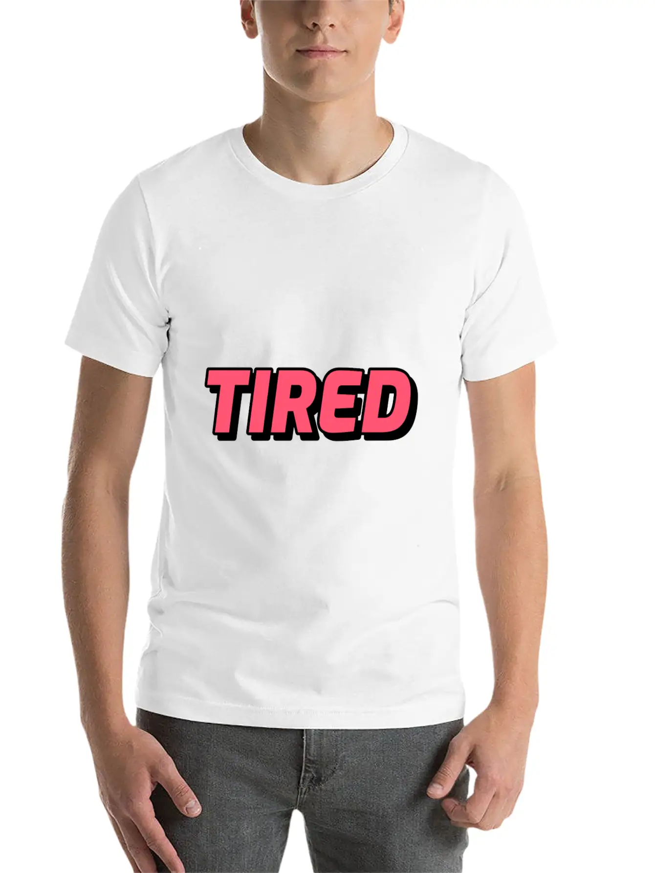 Tired! Mood Of The Day Or Life Lightweight Cotton T-Shirt – Daily Comfort Graphic Shirt