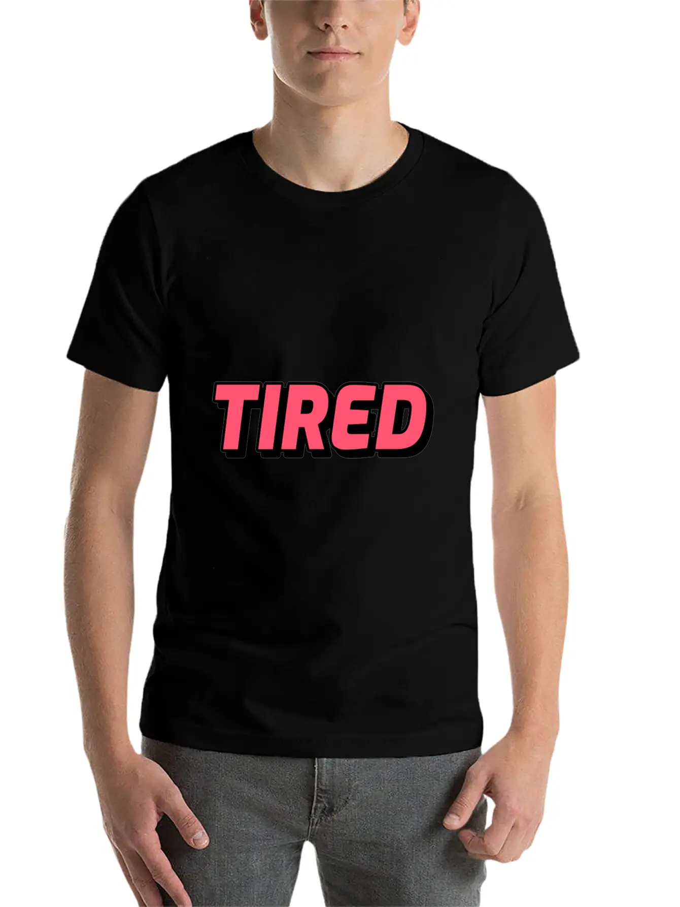 Tired! Mood Of The Day Or Life Lightweight Cotton T-Shirt – Daily Comfort Graphic Shirt