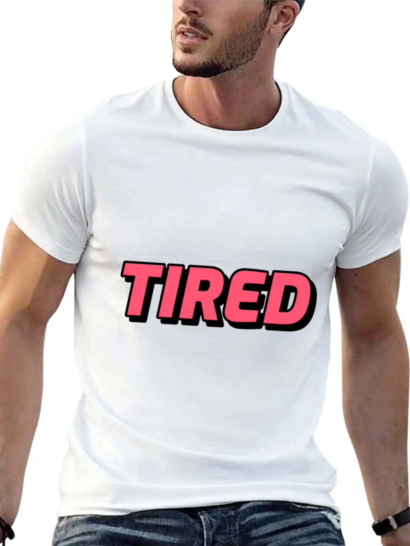 Tired! Mood Of The Day Or Life Lightweight Cotton T-Shirt – Daily Comfort Graphic Shirt