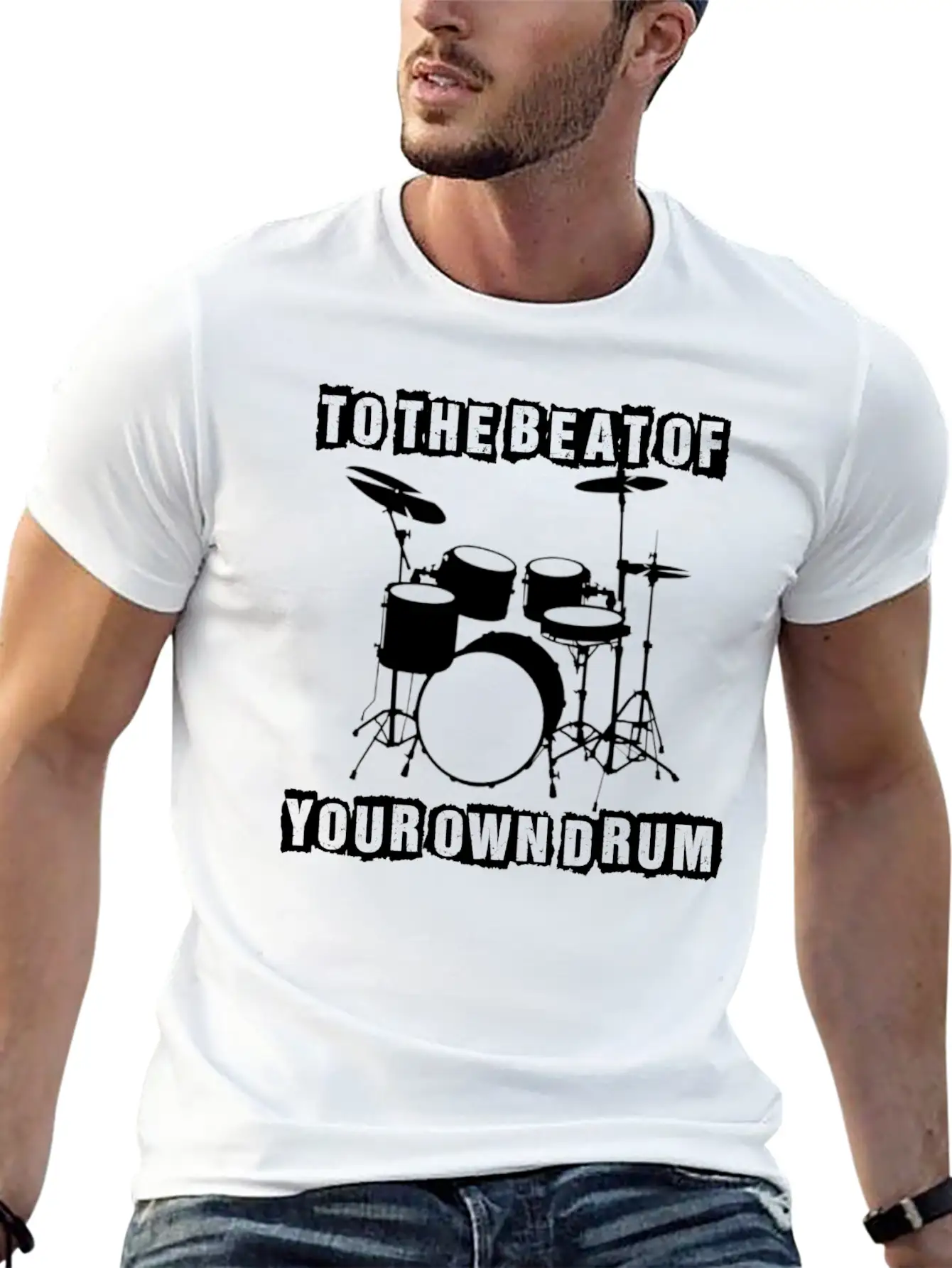 TO THE BEAT OF YOUR OWN DRUM Stylish Everyday T-Shirt – Unisex Basic Cotton Tee