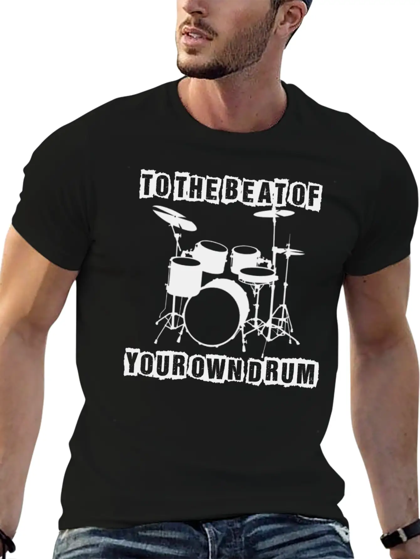TO THE BEAT OF YOUR OWN DRUM Stylish Everyday T-Shirt – Unisex Basic Cotton Tee