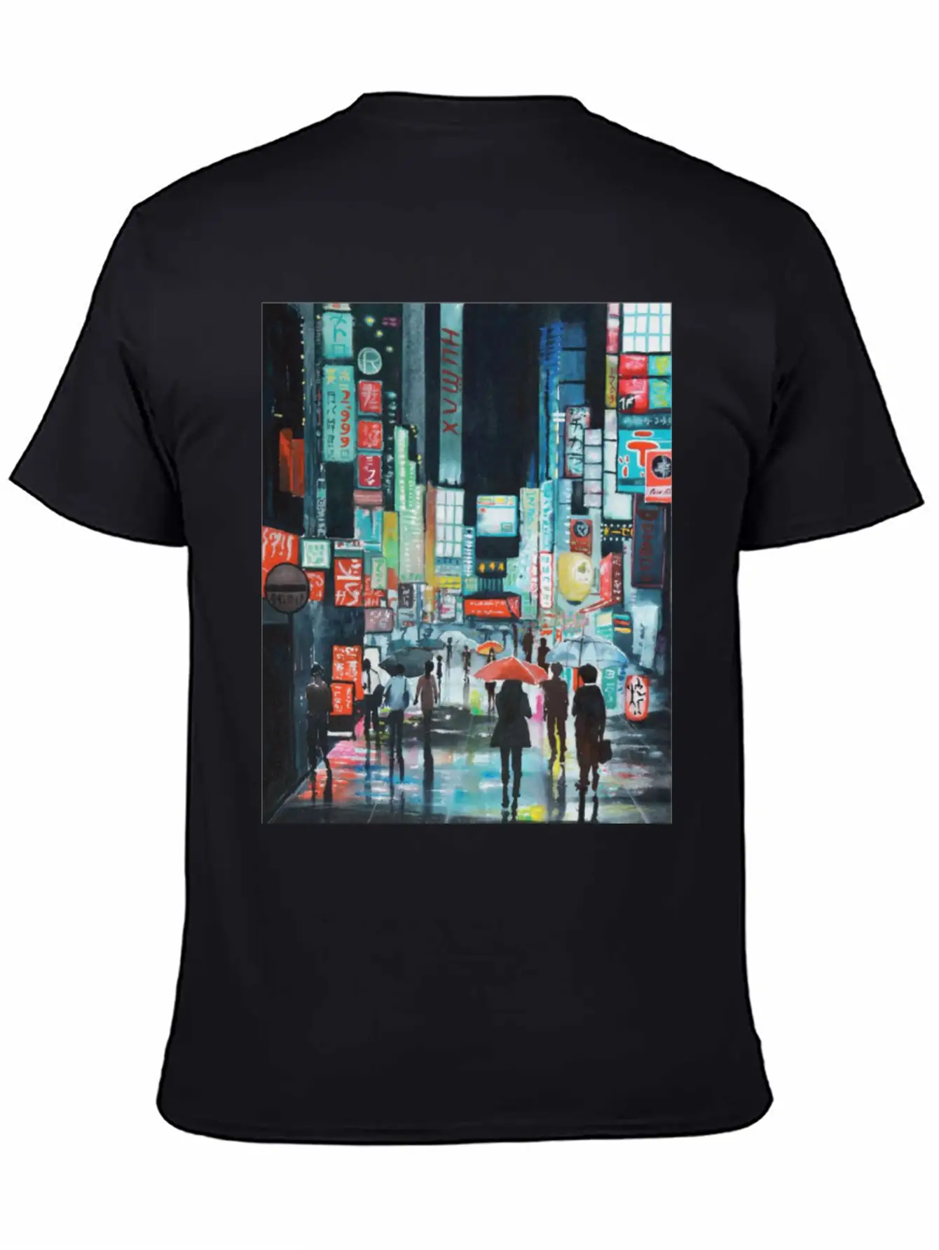 Tokyo Street Watercolor Basic Graphic T-Shirt – Daily Comfort In Soft Cotton