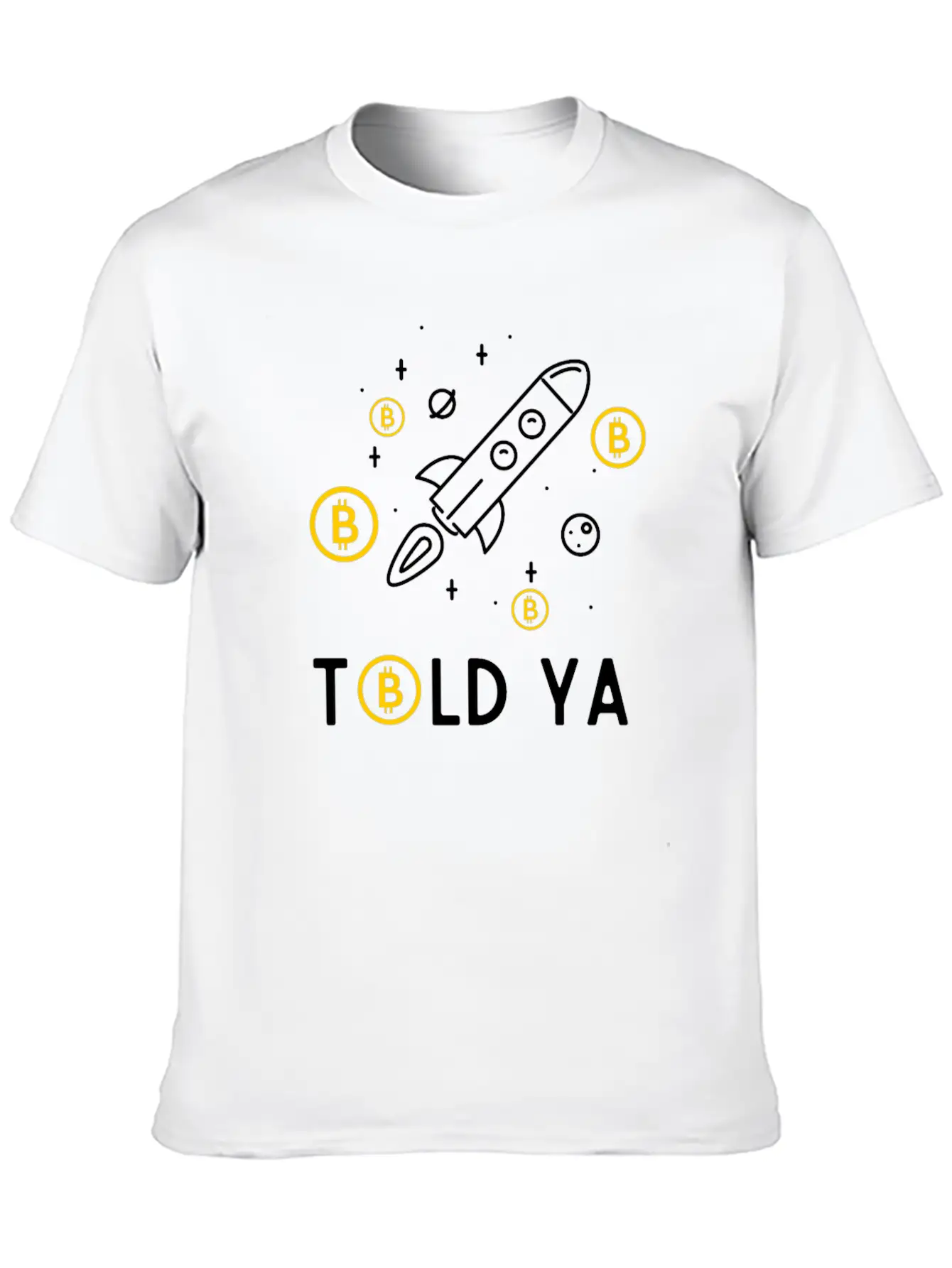 Told Ya BTC To The Moon Classic Fit Graphic Tee For Daily Comfort – Unisex Cotton Shirt
