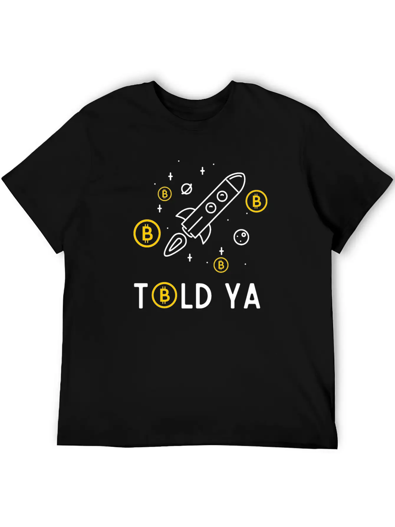 Told Ya BTC To The Moon Classic Fit Graphic Tee For Daily Comfort – Unisex Cotton Shirt