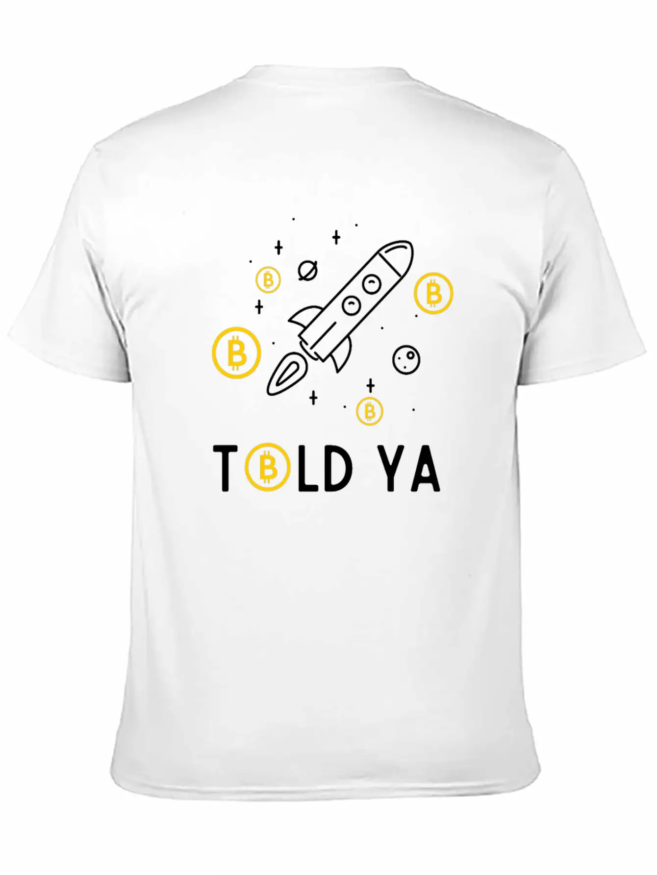 Told Ya BTC To The Moon Classic Fit Graphic Tee For Daily Comfort – Unisex Cotton Shirt