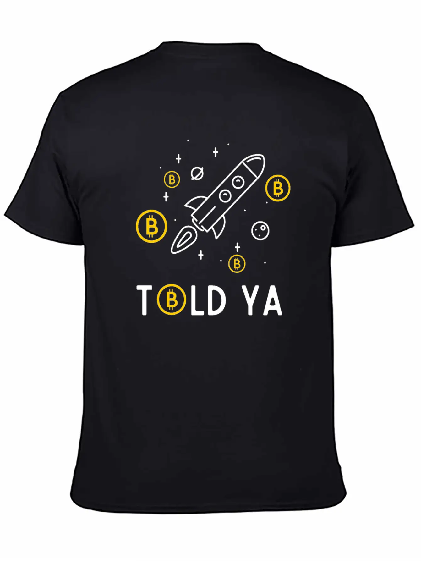 Told Ya BTC To The Moon Classic Fit Graphic Tee For Daily Comfort – Unisex Cotton Shirt