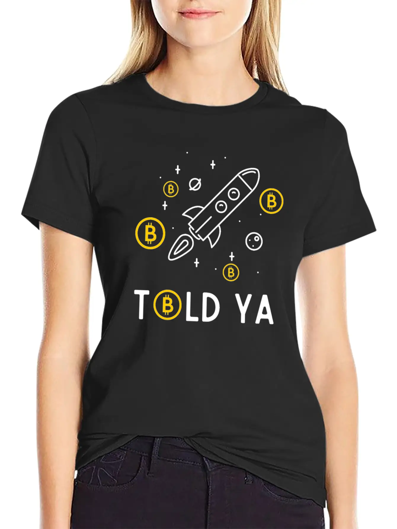 Told Ya BTC To The Moon Classic Fit Graphic Tee For Daily Comfort – Unisex Cotton Shirt