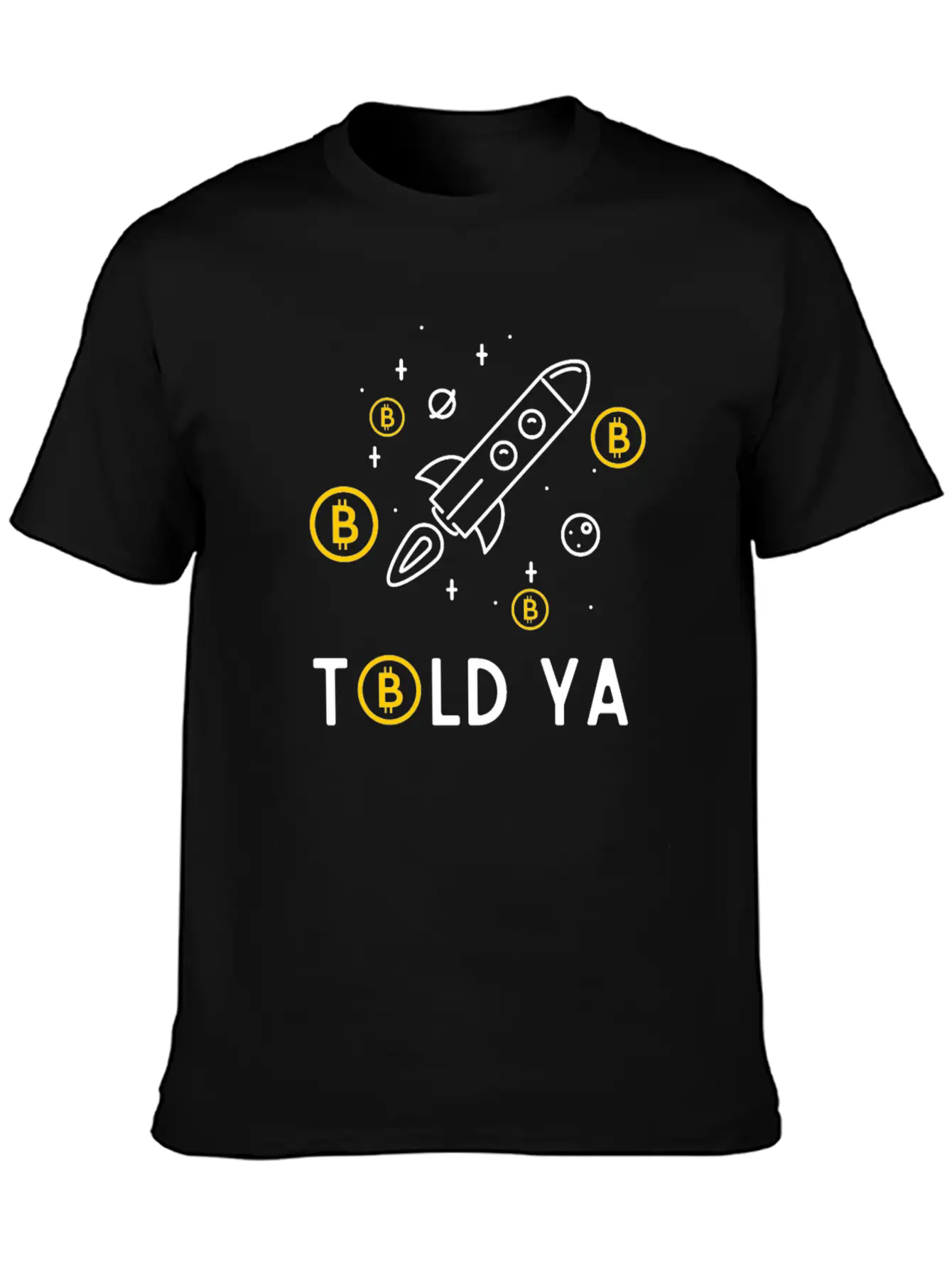 Told Ya BTC To The Moon Classic Fit Graphic Tee For Daily Comfort – Unisex Cotton Shirt