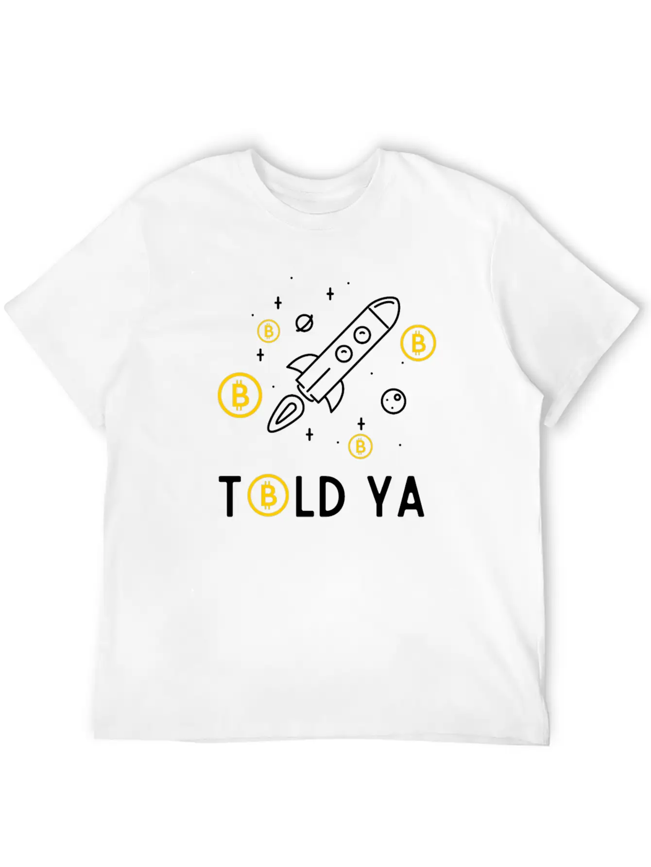 Told Ya BTC To The Moon Classic Fit Graphic Tee For Daily Comfort – Unisex Cotton Shirt