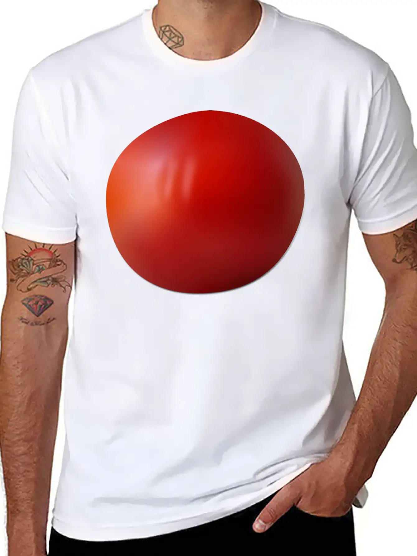 Tomato Mesh Gradient Relaxed Everyday Tee – Lightweight And Durable Cotton
