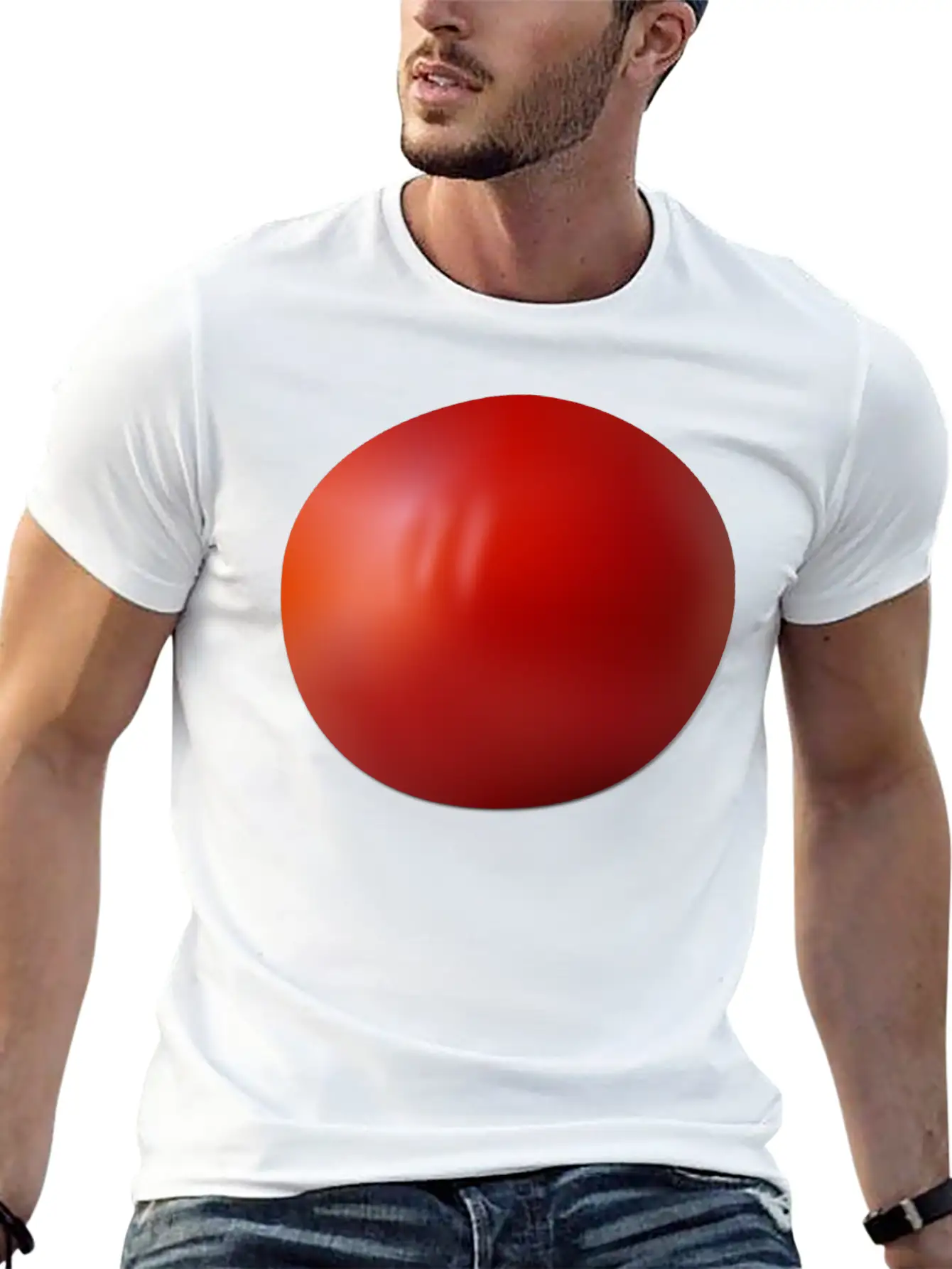 Tomato Mesh Gradient Relaxed Everyday Tee – Lightweight And Durable Cotton