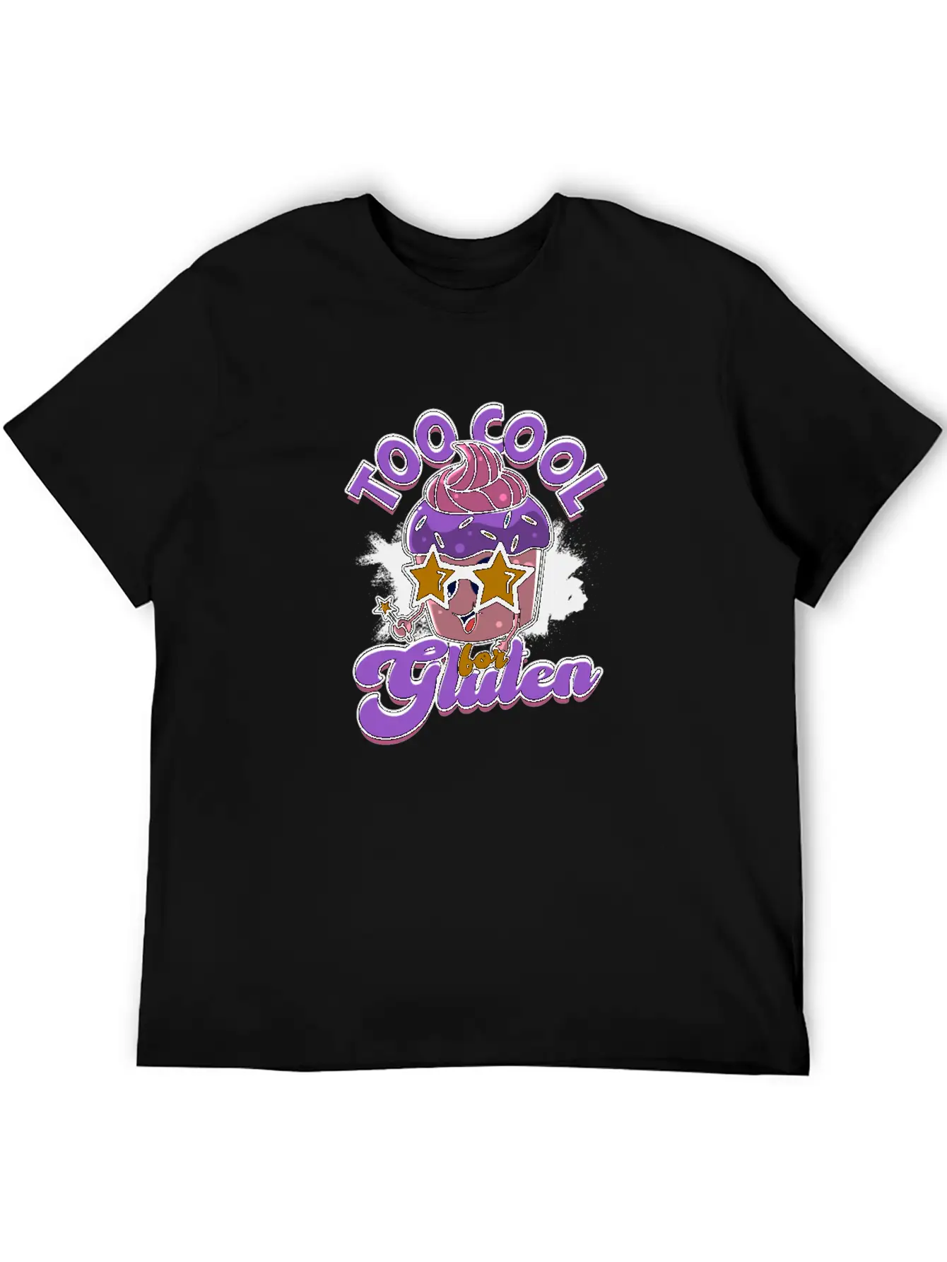 Too Cool For Gluten - Cupcake Modern Fit Casual T-Shirt – Clean And Versatile Design