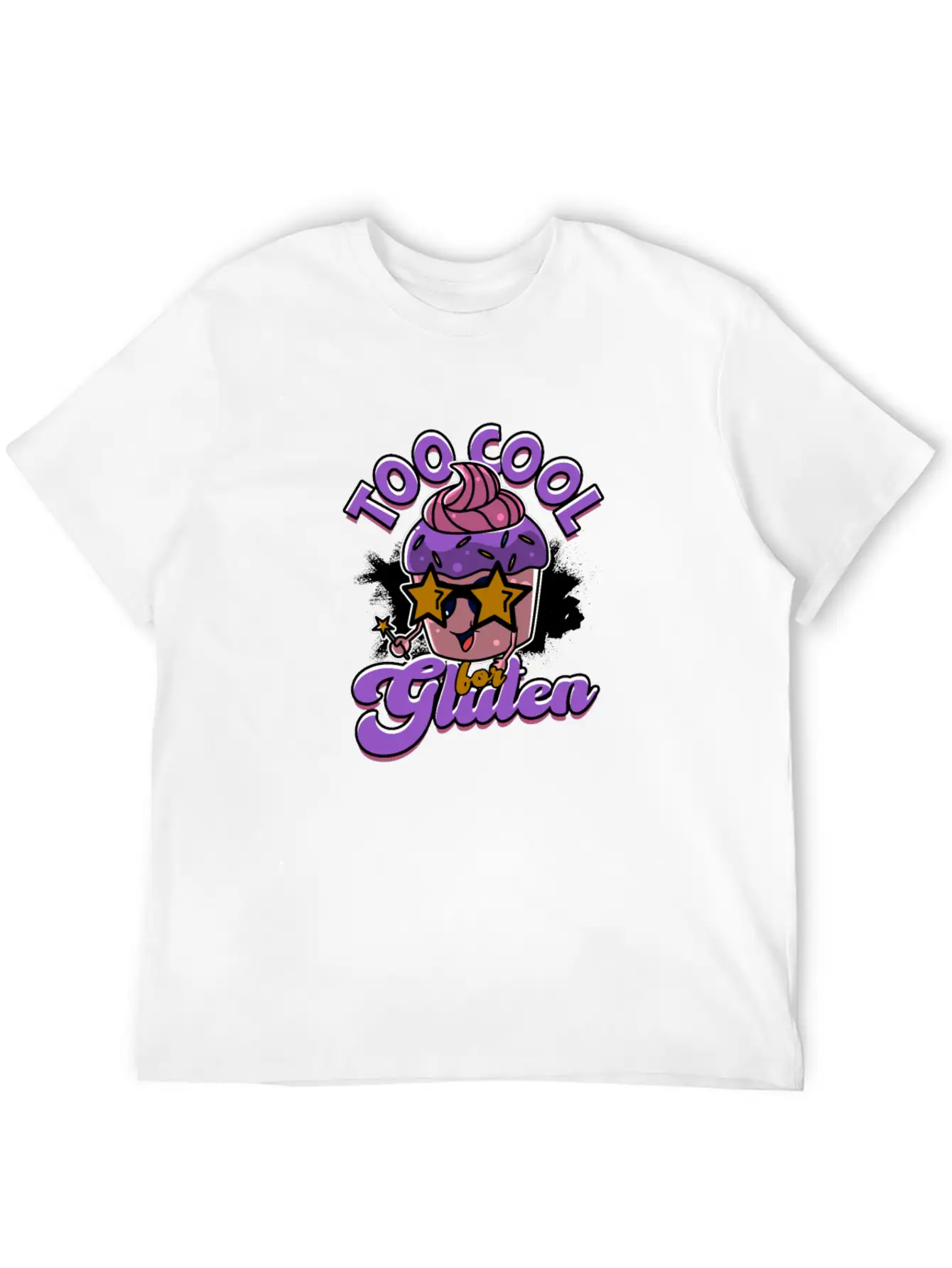 Too Cool For Gluten - Cupcake Modern Fit Casual T-Shirt – Clean And Versatile Design