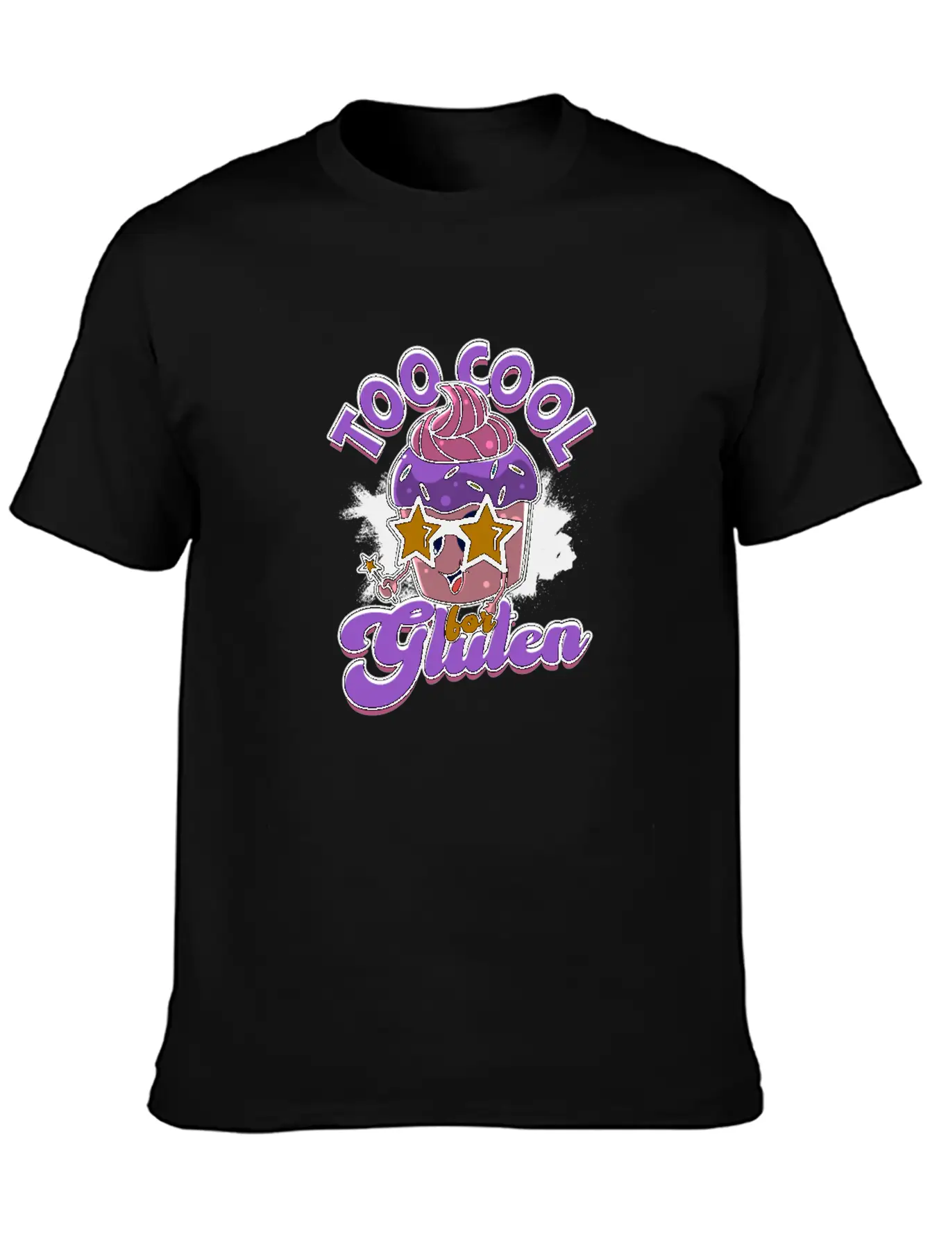 Too Cool For Gluten - Cupcake Modern Fit Casual T-Shirt – Clean And Versatile Design