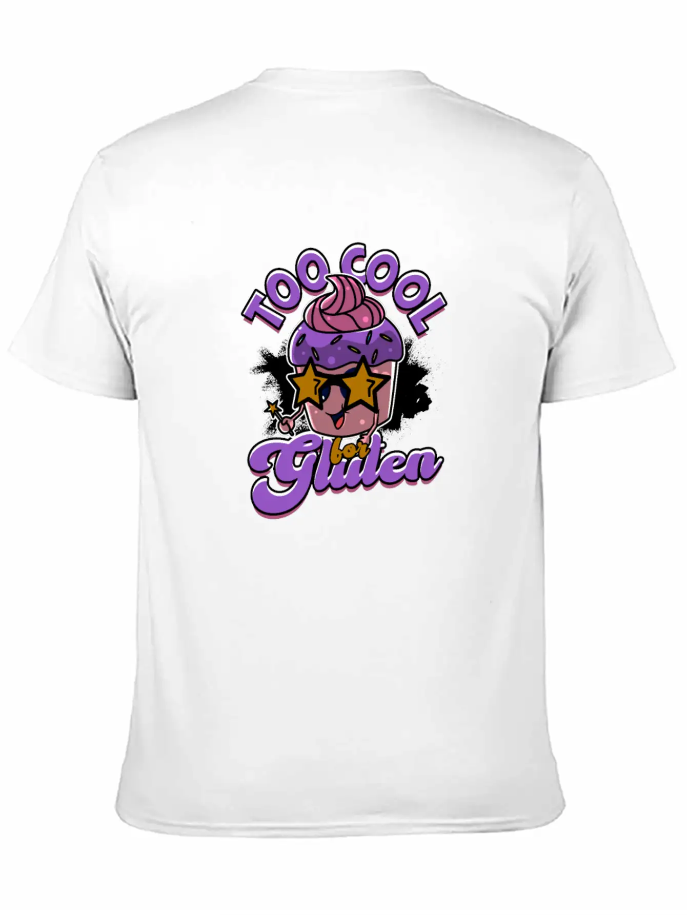 Too Cool For Gluten - Cupcake Unisex Casual T-Shirt – Clean Design For Daily Comfort