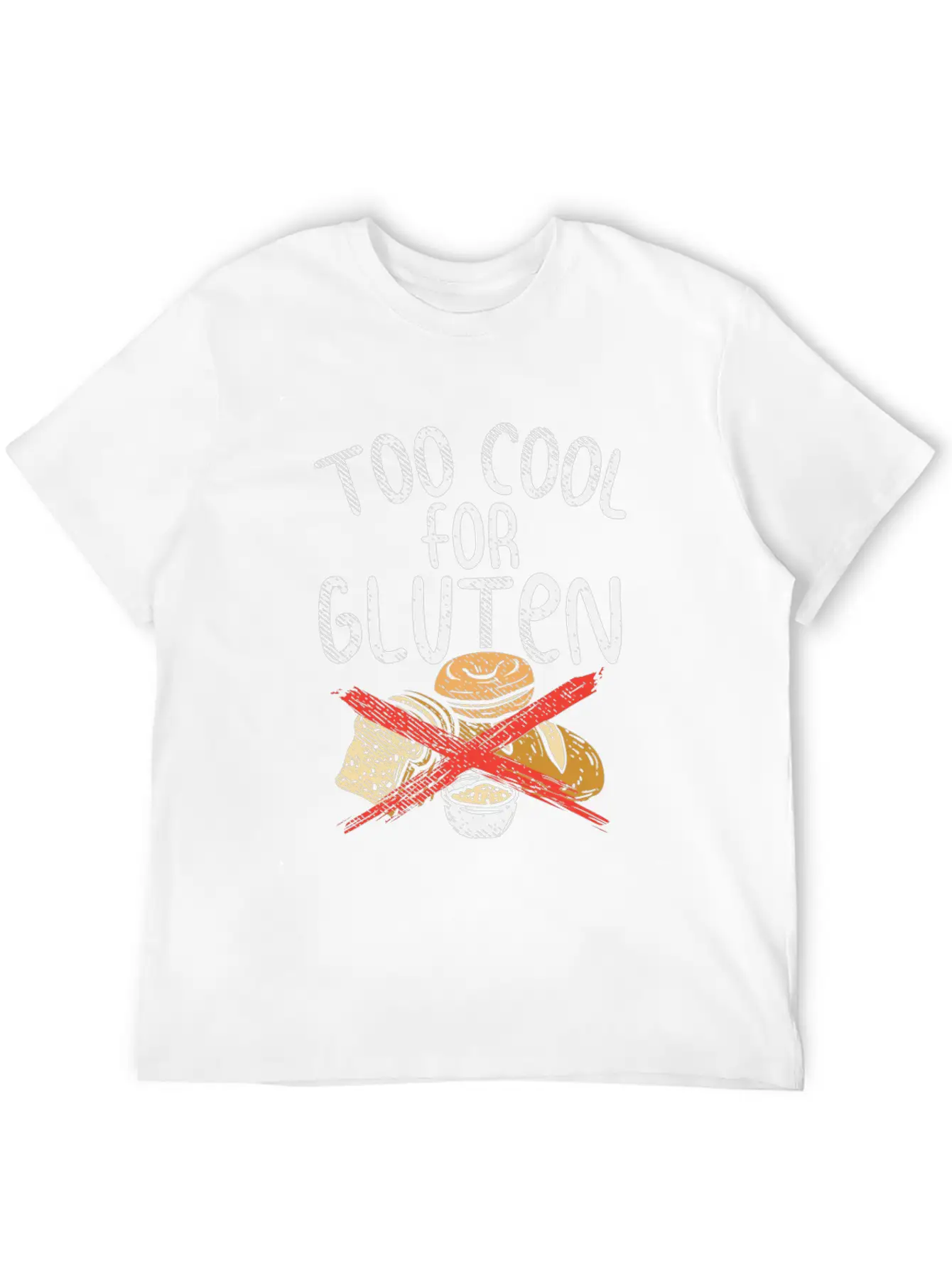 Too Cool For Gluten Lightweight Cotton T-Shirt – Daily Comfort Graphic Shirt
