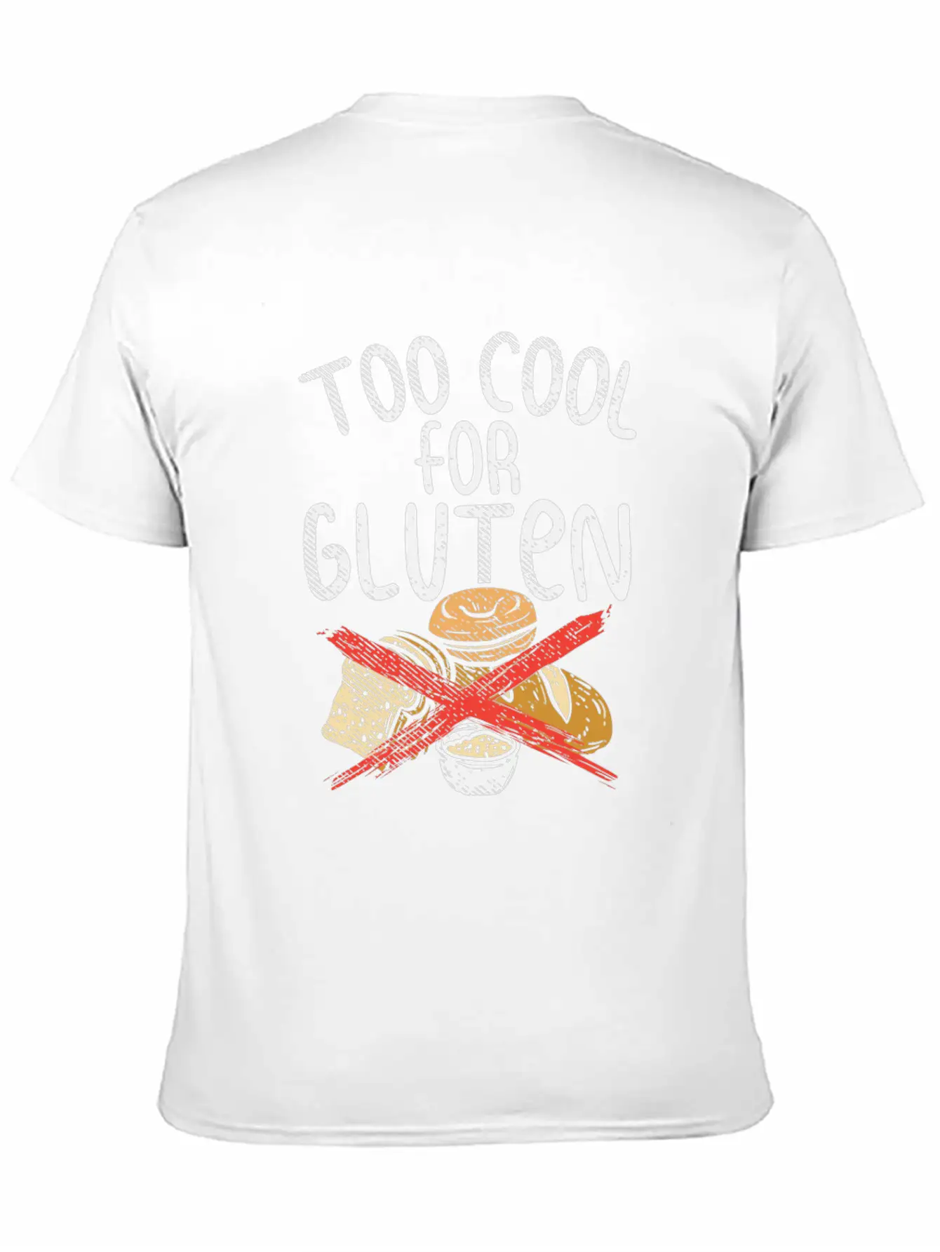 Too Cool For Gluten Lightweight Cotton T-Shirt – Daily Comfort Graphic Shirt