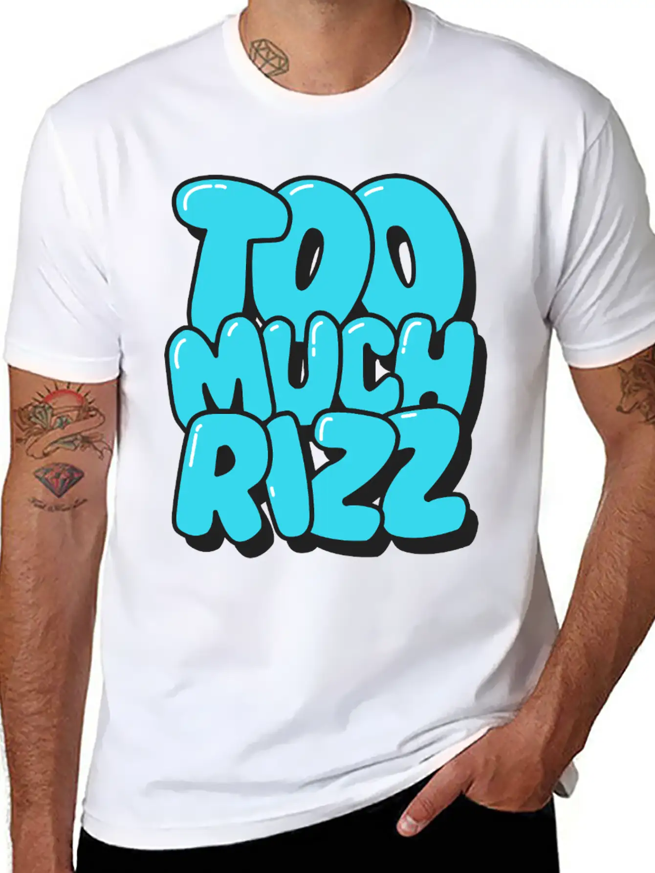 Too Much Rizz – Unstoppable Charm Essential Cotton Tee For Daily Outfits – Unisex Style