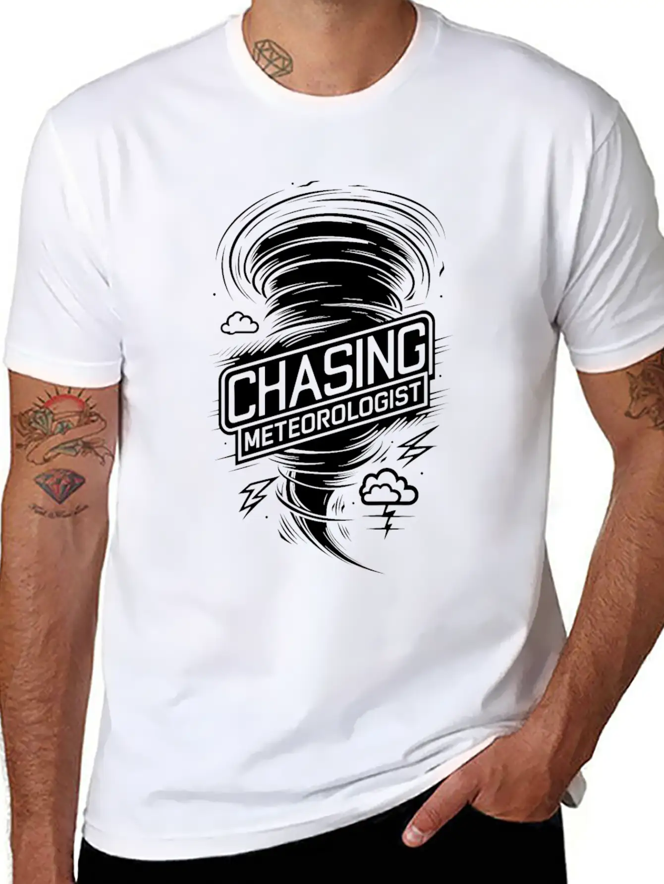 Tornado Twister Chasing Meteorologist Unisex Casual T-Shirt ��� Clean Design For Daily Comfort