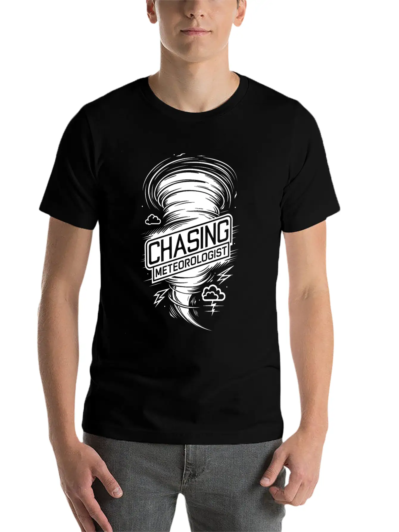 Tornado Twister Chasing Meteorologist Unisex Casual T-Shirt ��� Clean Design For Daily Comfort