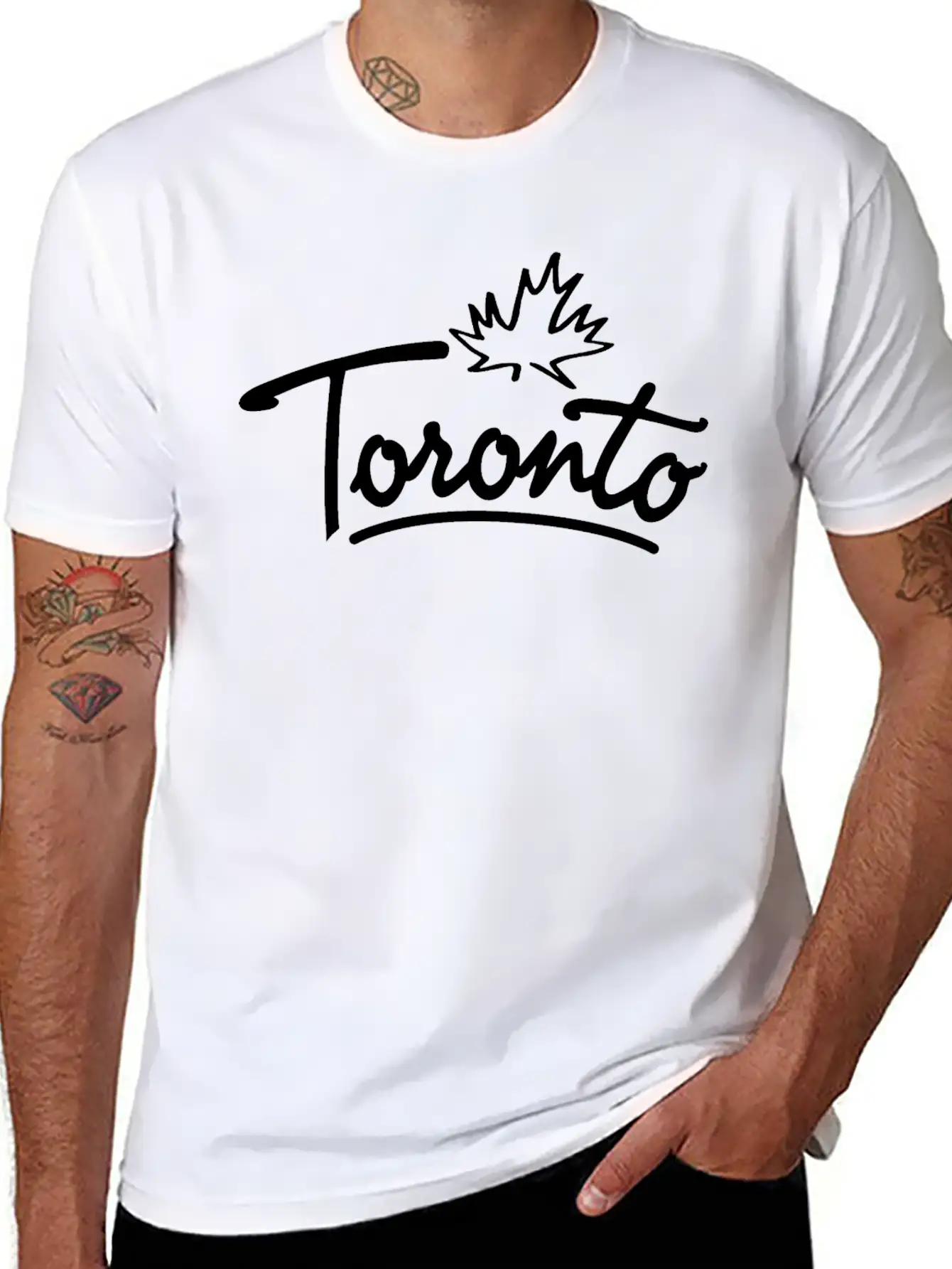 Toronto Leaf Script B Essential Cotton Tee For Daily Outfits – Unisex Style