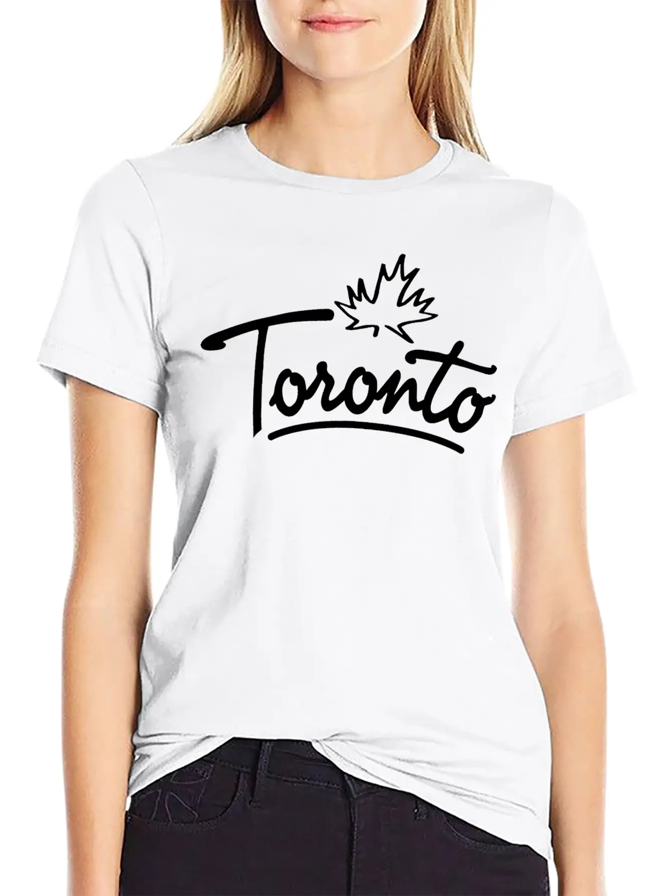 Toronto Leaf Script B Essential Cotton Tee For Daily Outfits – Unisex Style