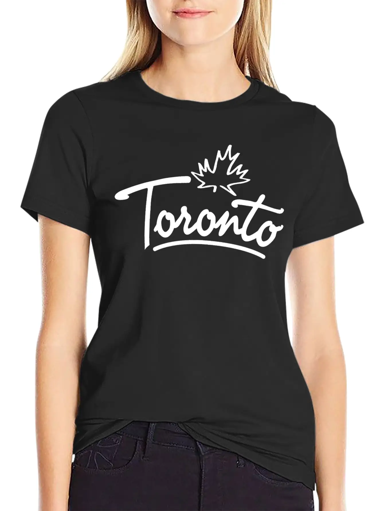 Toronto Leaf Script B Essential Cotton Tee For Daily Outfits – Unisex Style
