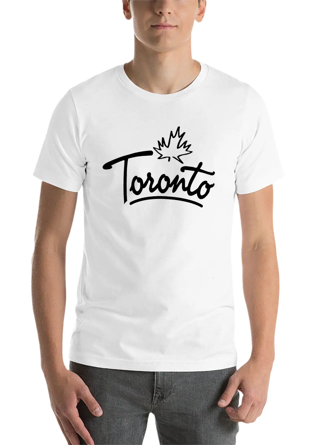 Toronto Leaf Script B Essential Cotton Tee For Daily Outfits – Unisex Style