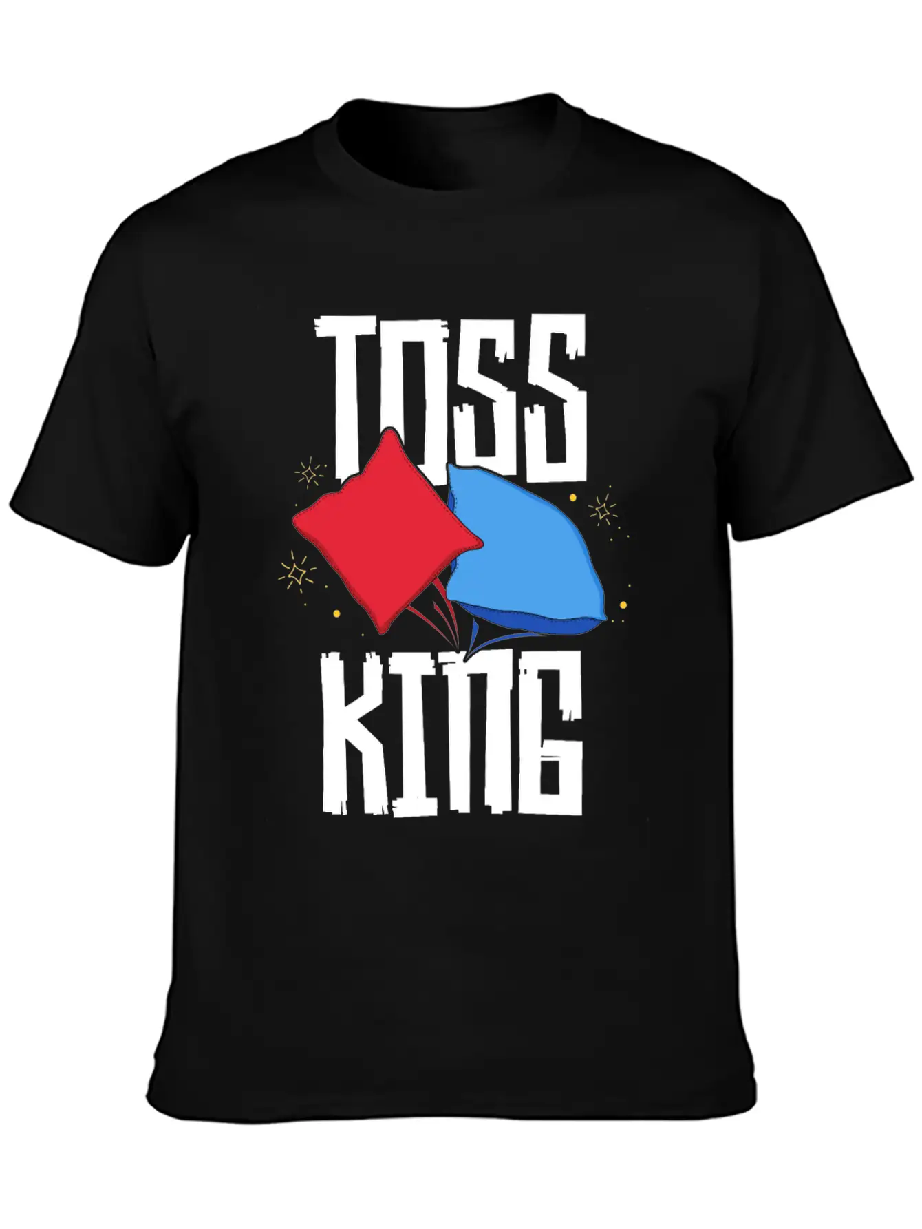 Toss King Cornhole Game TShirt American Tailgate Lightweight Cotton T-Shirt – Daily Comfort Graphic Shirt