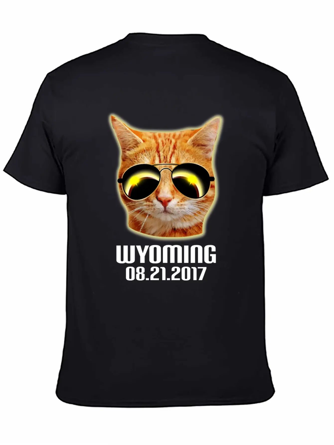 Total Solar Cat Eclipse Wyoming 21.08.2017 Basic Graphic T-Shirt – Daily Comfort In Soft Cotton