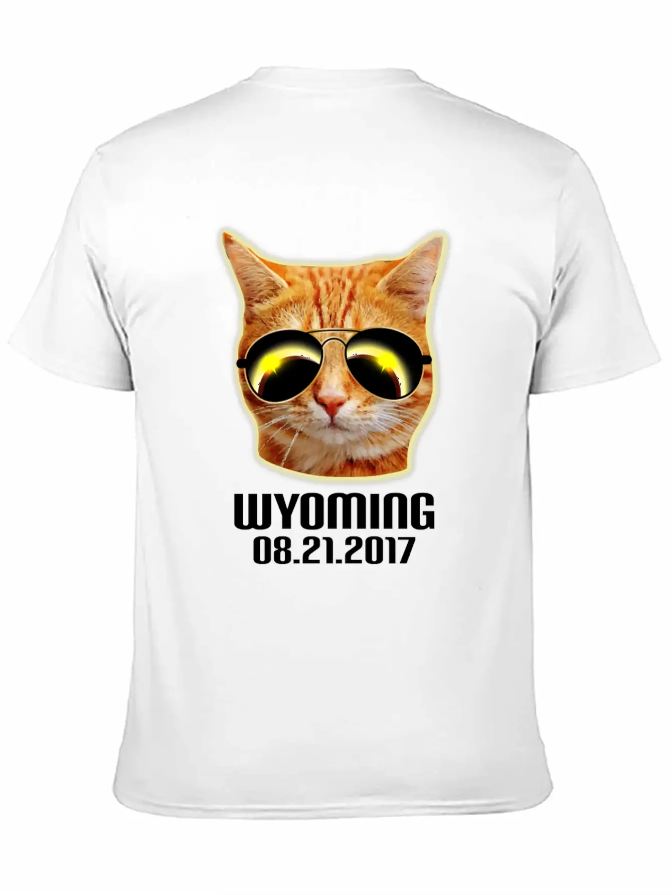 Total Solar Cat Eclipse Wyoming 21.08.2017 Basic Graphic T-Shirt – Daily Comfort In Soft Cotton