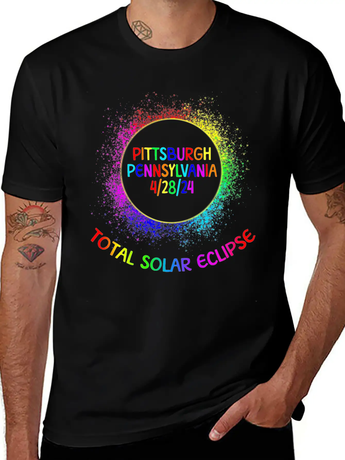 Total Solar Eclipse Pittsburgh Pennsylvaniafamily Lightweight Cotton T-Shirt – Daily Comfort Graphic Shirt