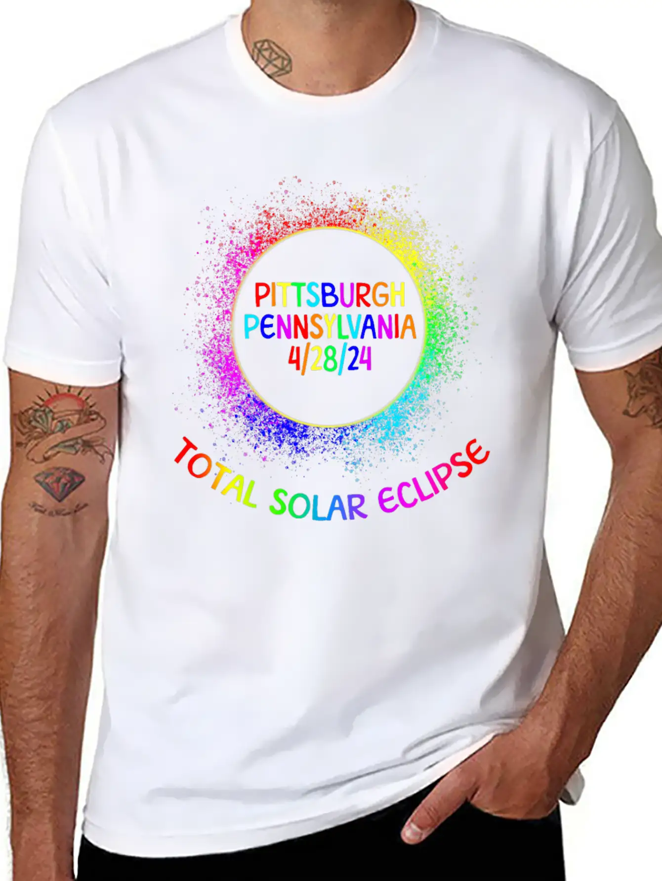 Total Solar Eclipse Pittsburgh Pennsylvaniafamily Lightweight Cotton T-Shirt – Daily Comfort Graphic Shirt
