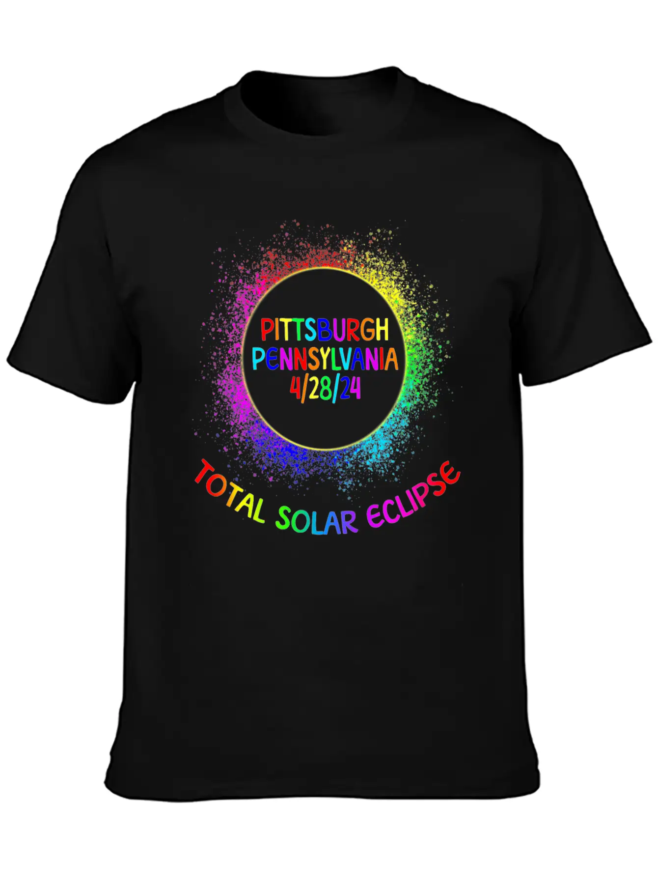 Total Solar Eclipse Pittsburgh Pennsylvaniafamily Lightweight Cotton T-Shirt – Daily Comfort Graphic Shirt