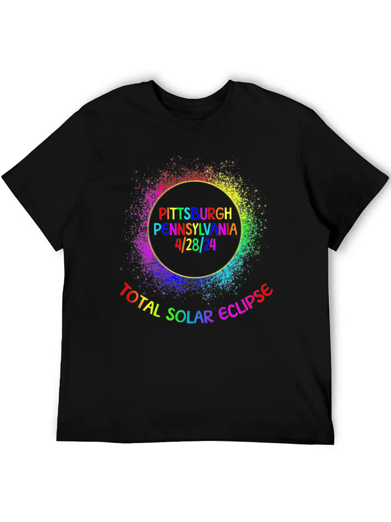 Total Solar Eclipse Pittsburgh Pennsylvaniafamily Lightweight Cotton T-Shirt – Daily Comfort Graphic Shirt