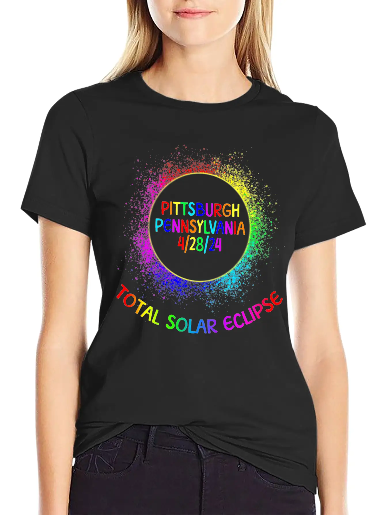 Total Solar Eclipse Pittsburgh Pennsylvaniafamily Lightweight Cotton T-Shirt – Daily Comfort Graphic Shirt