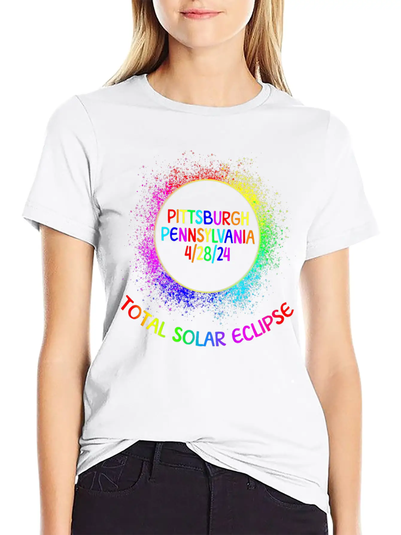 Total Solar Eclipse Pittsburgh Pennsylvaniafamily Lightweight Cotton T-Shirt – Daily Comfort Graphic Shirt