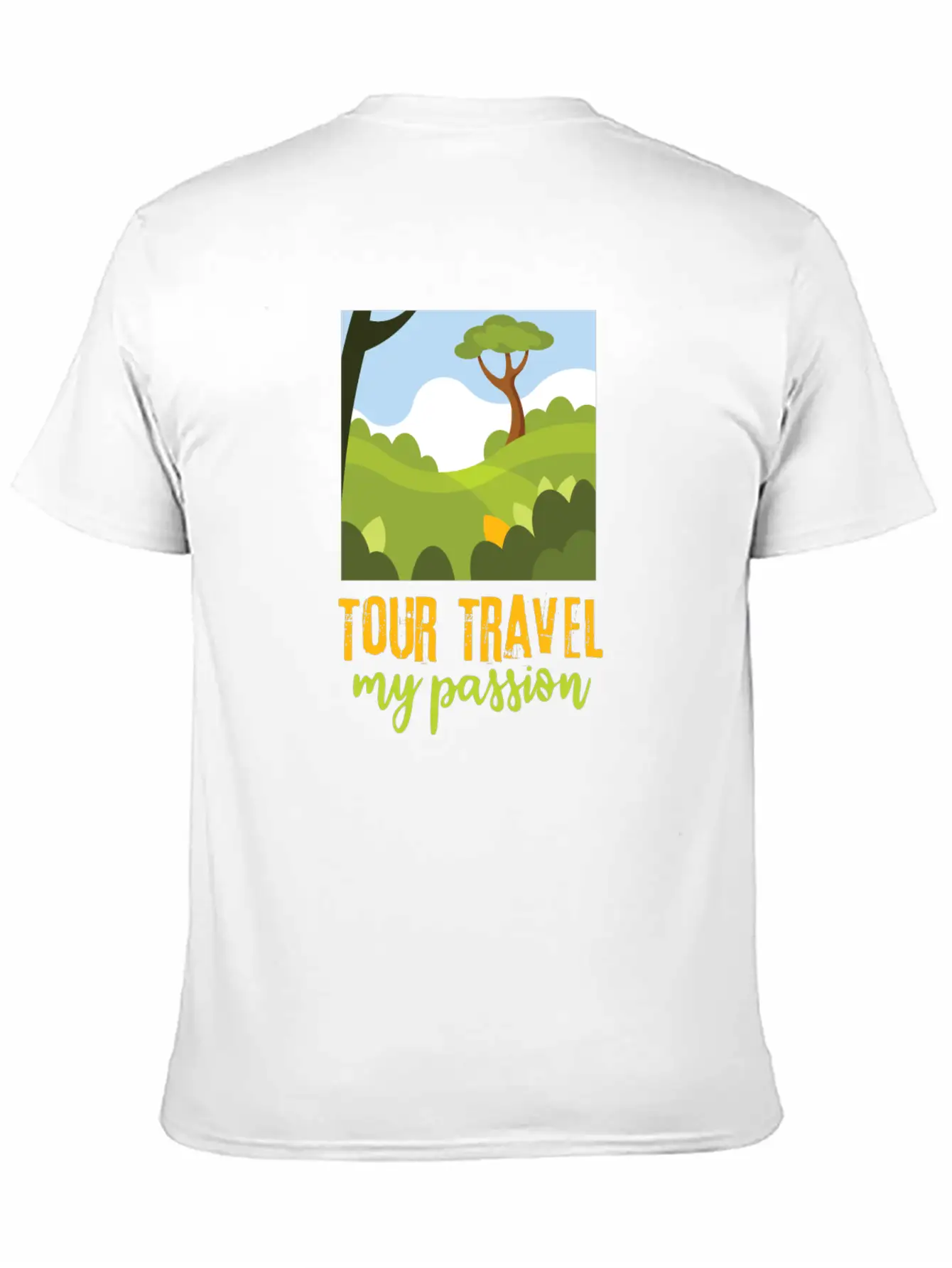 Tour-travel My Passion - Nature Landscape, Quote Unisex Casual T-Shirt – Clean Design For Daily Comfort