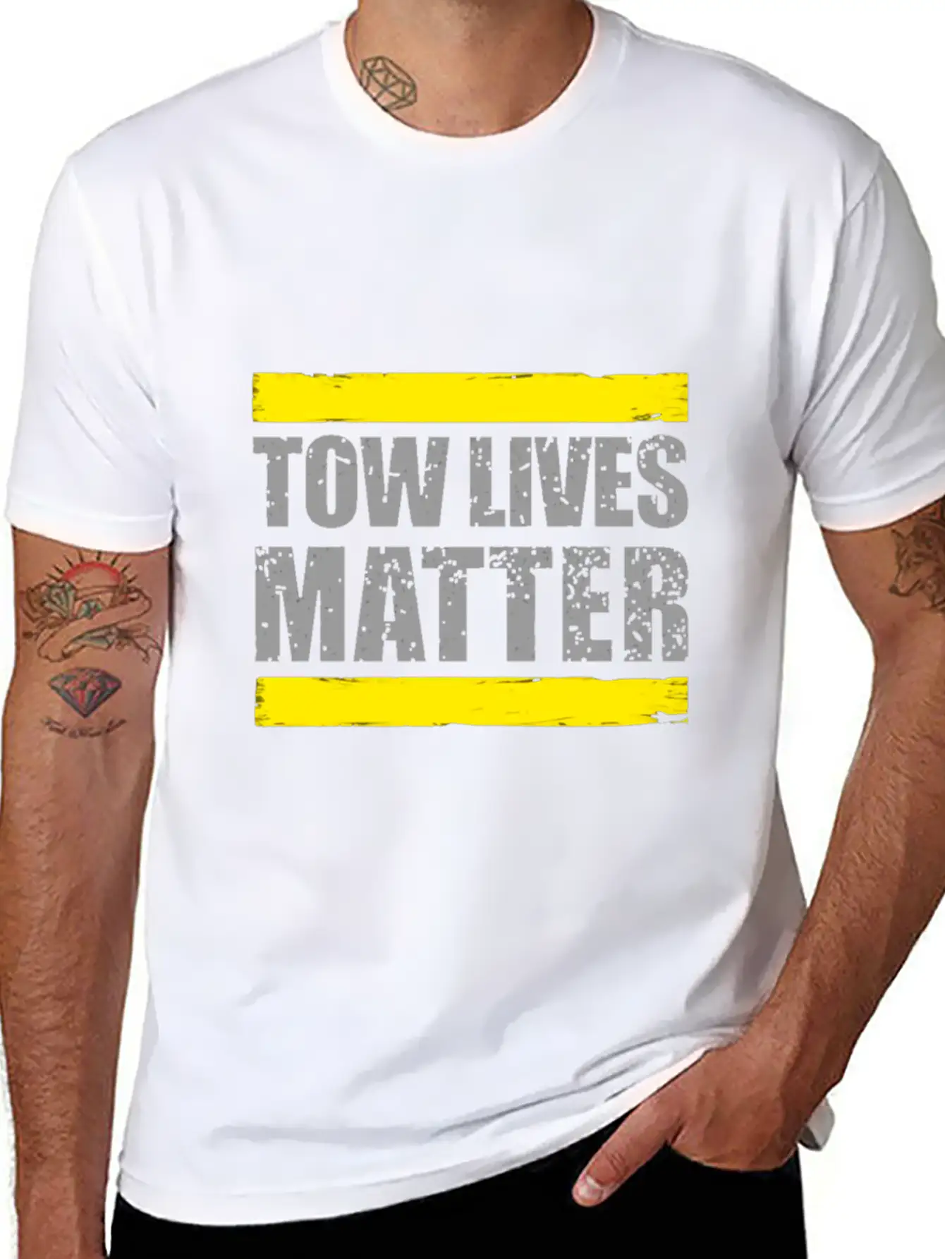 Tow Lives Matter Tow Truck Driver Basic Graphic T-Shirt – Daily Comfort In Soft Cotton