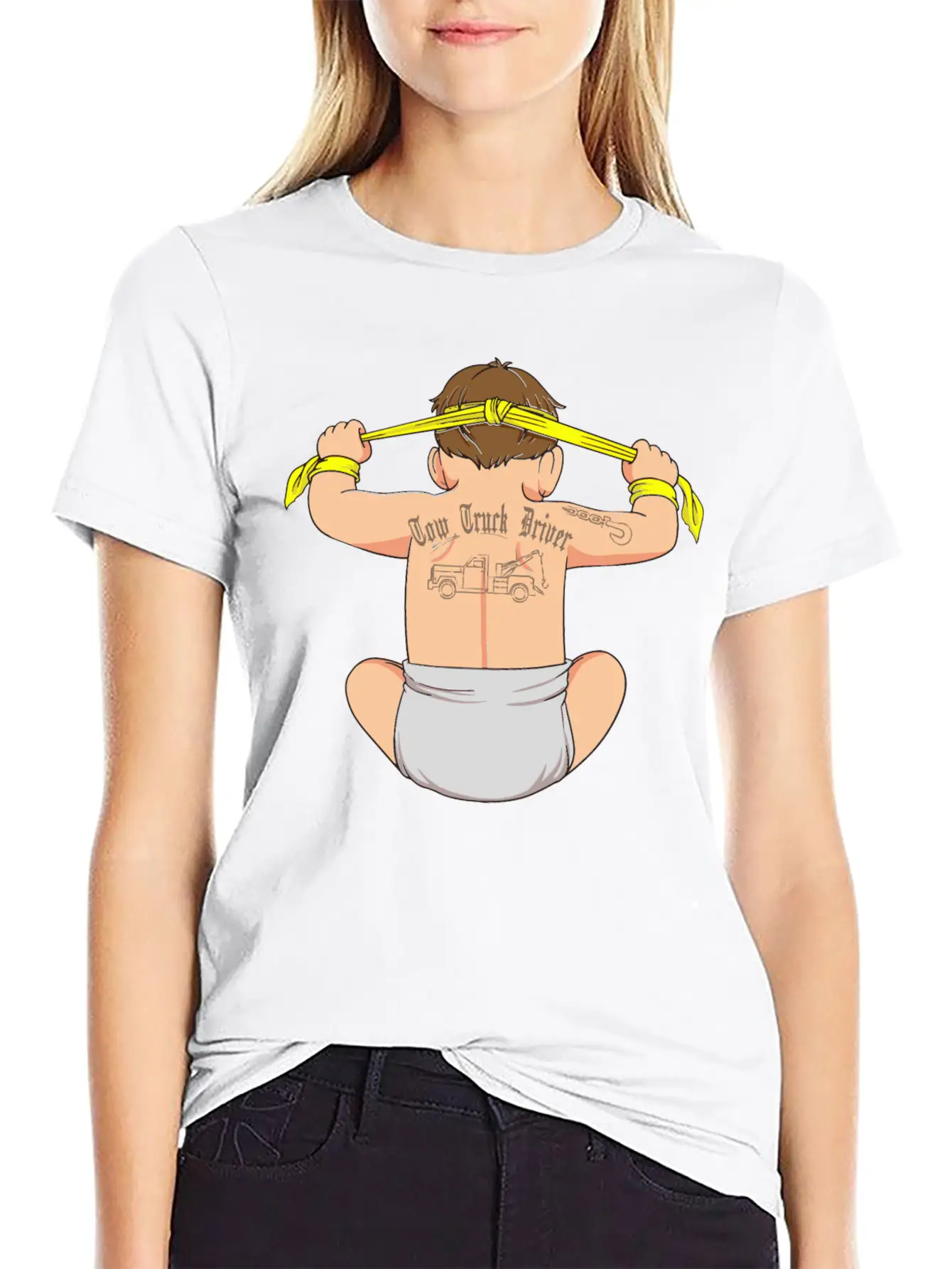 Tow Truck Driver Funny Legal Hooker Gift Tow Lightweight Cotton T-Shirt – Daily Comfort Graphic Shirt