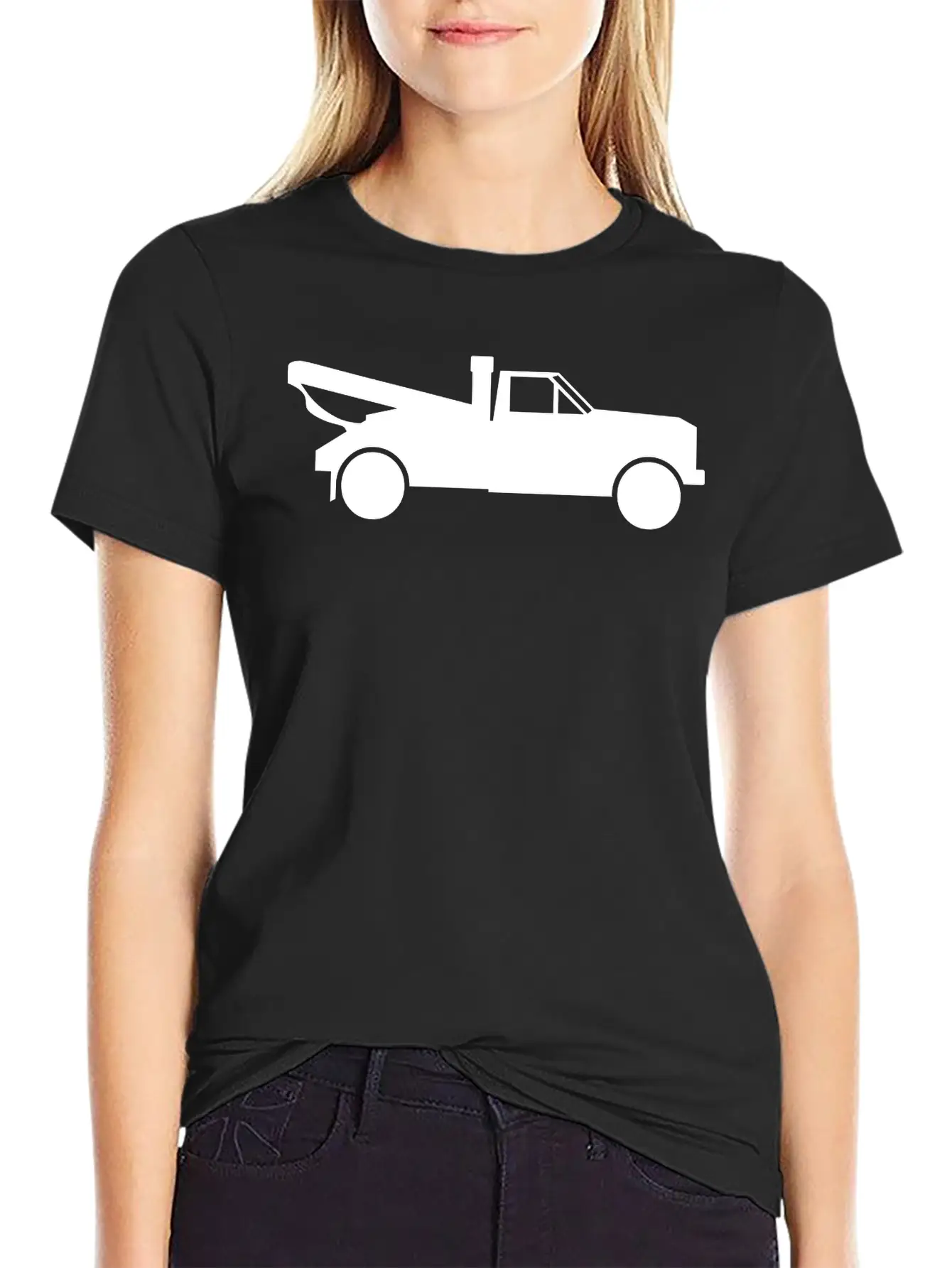 Tow Truck With A Crane Essential Cotton Tee For Daily Outfits – Unisex Style