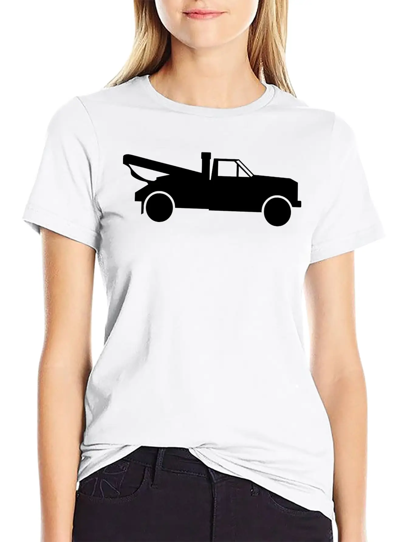 Tow Truck With A Crane Essential Cotton Tee For Daily Outfits – Unisex Style