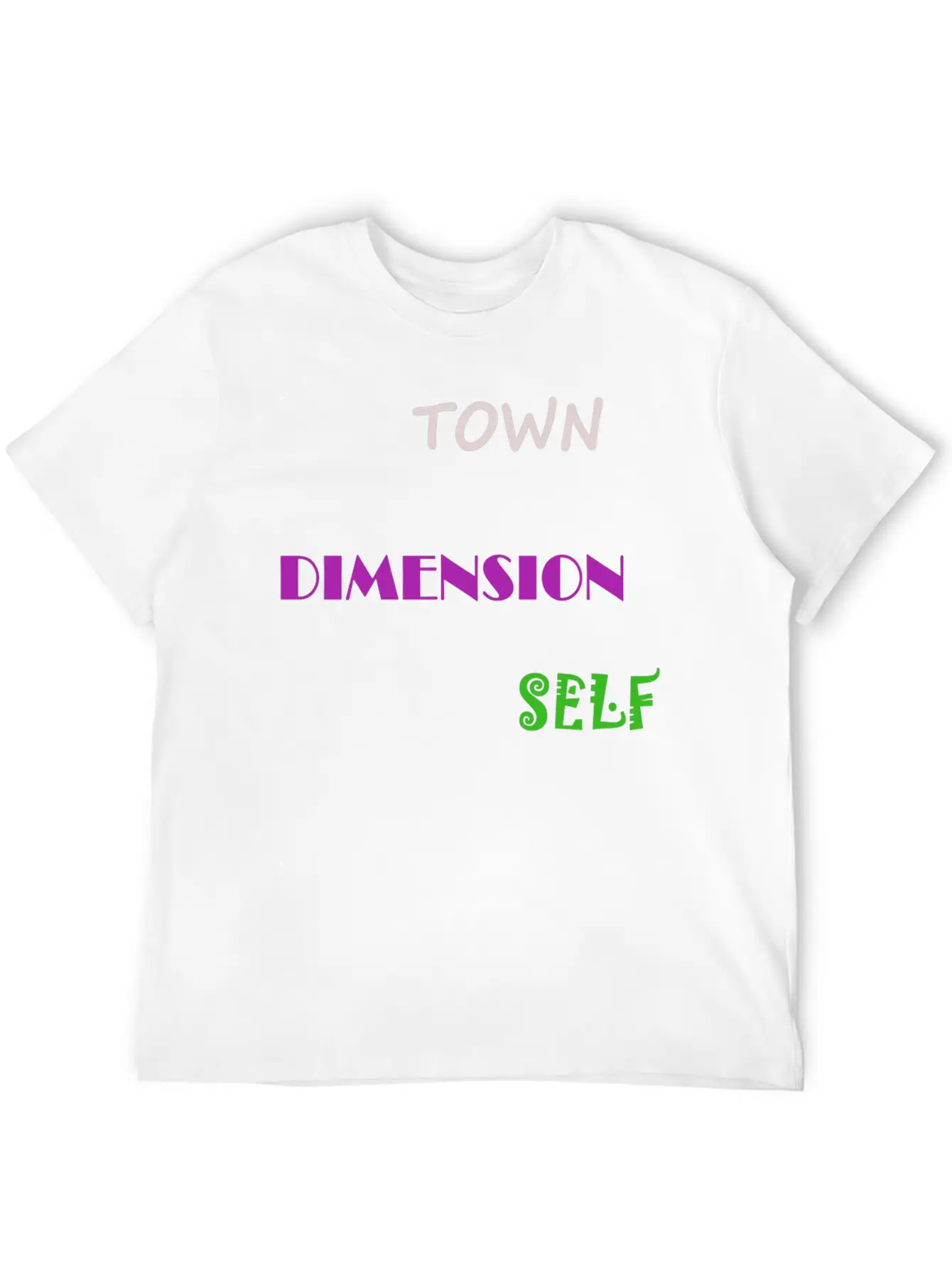 Town Dimension Self Classic Fit Graphic Tee For Daily Comfort – Unisex Cotton Shirt